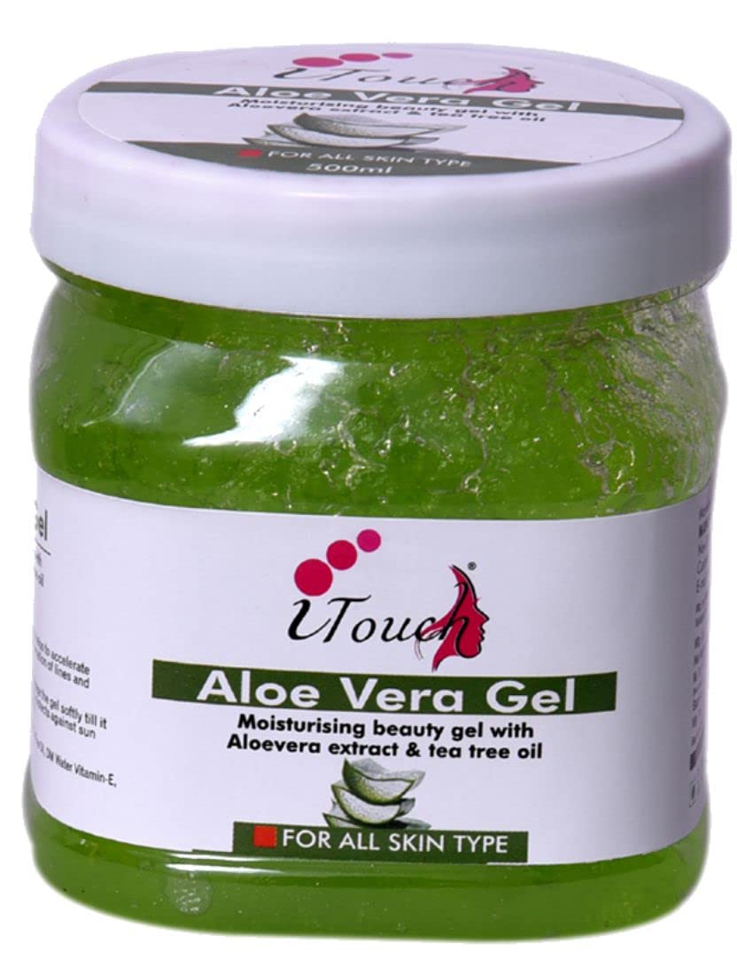 Organic Aloe Vera Gel for Face & Body - 500ml Soothing Hydrating Gel for All Skin Types | 100% Vegan, Paraben-Free | Sunburn Relief, After Sun Care, Hair Mask, Skin Moisturizer | Perfect for Daily Skincare & Beauty Routine