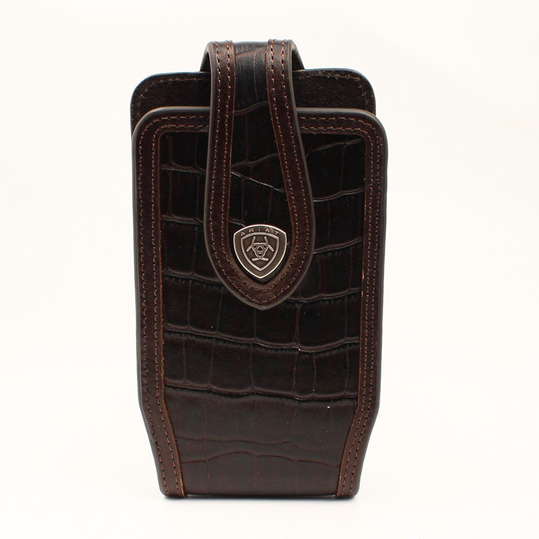 Ariat Brown Crocodile Print Cell Phone Case - Durable Protective Cover for iPhone & Samsung - Perfect for Outdoor, Work & Everyday Use