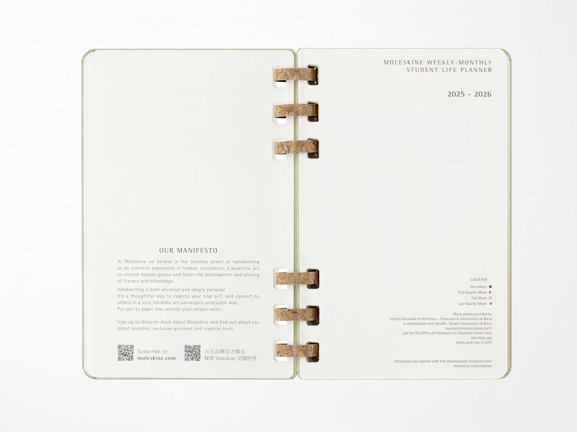 2026 Moleskine Student Life Spiral Planners - KIWI Hardcover Notebook for School, College & University - Perfect for Class Schedules, Homework Tracking & Daily Organization