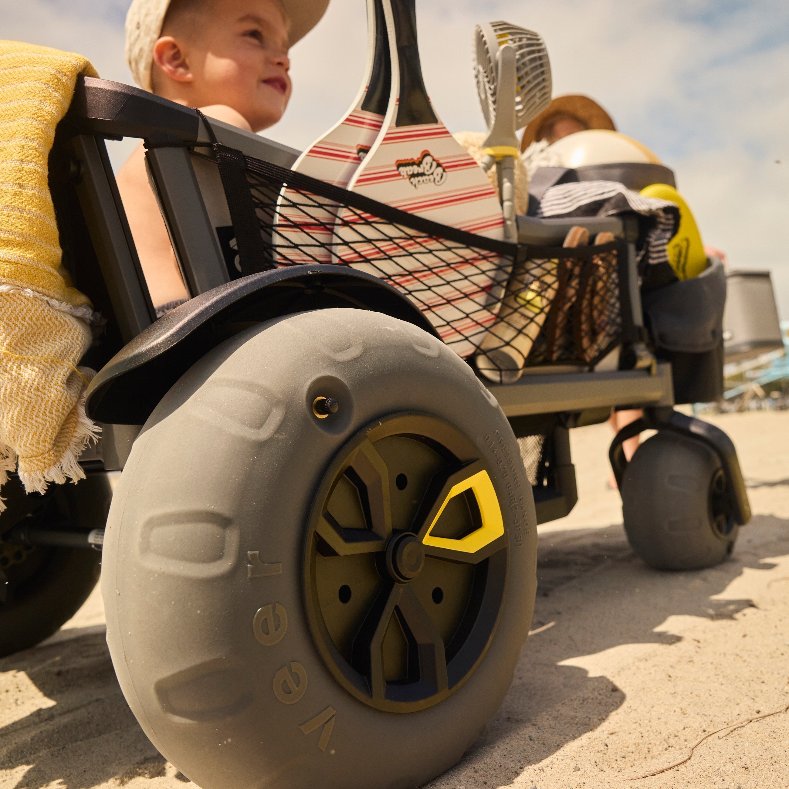 Veer Cruiser Beach Wheel Kit - All-Terrain Stroller & Wagon Wheels for Sand, Snow & Outdoor Adventures