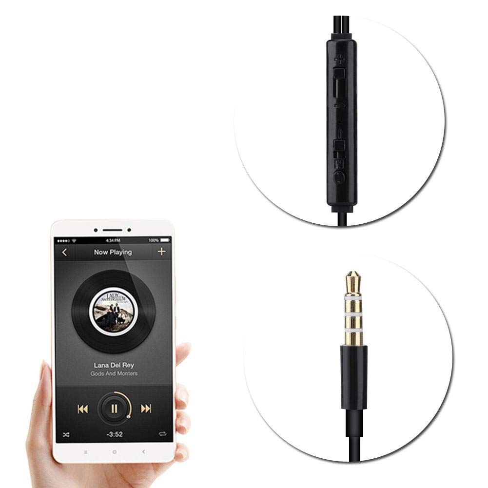Professional 3.5mm Walkie Talkie Earpiece with Microphone - Noise Cancelling Radio Headset with Acoustic Tube, CTIA/OMTP Stereo Mode & Radiation Protection - Ideal for Security, Construction, Event Staff & Outdoor Activities (1M, Black)