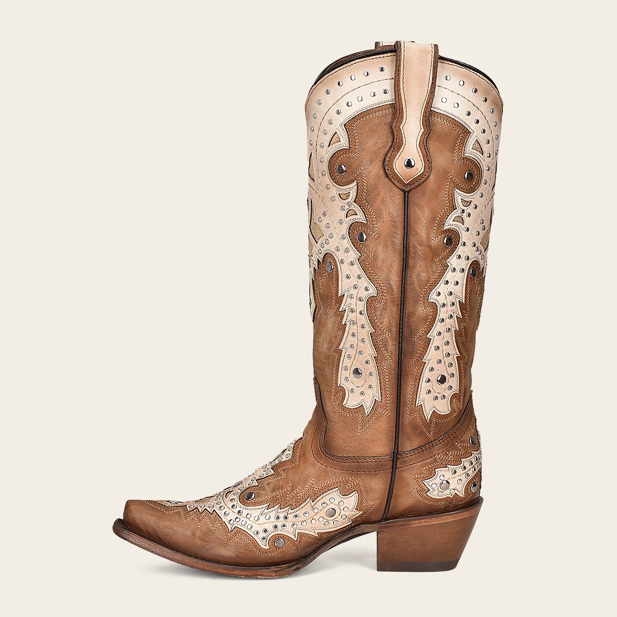 **1GAZRS Women's Western Cowgirl Boots - Genuine Cowhide Leather, Brown - Perfect for Rodeo, Country Dancing & Cowboy Fashion**
