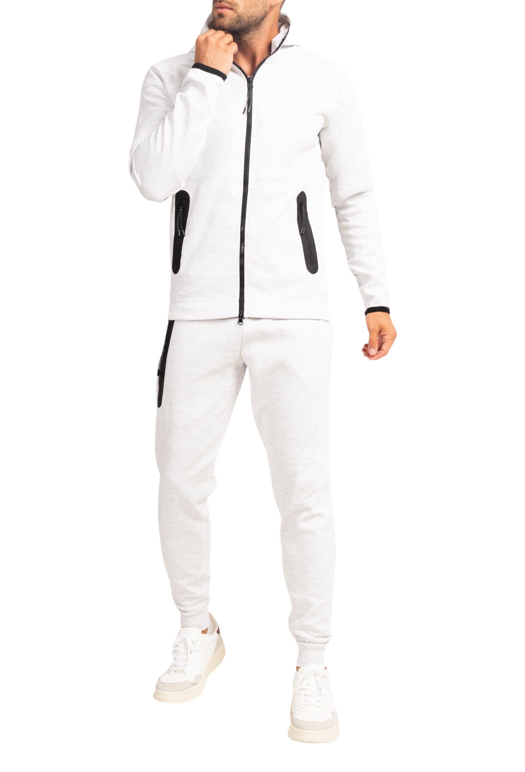 **Zippered Hoodie Sweatshirt & Jogger Set - Basic Casual Pullover Hooded Sweater with Matching Pants for Men & Women | Gym, Lounge, Streetwear**    (Note: The original title was in French, so it has been translated to English while incorporating SEO keywords like 