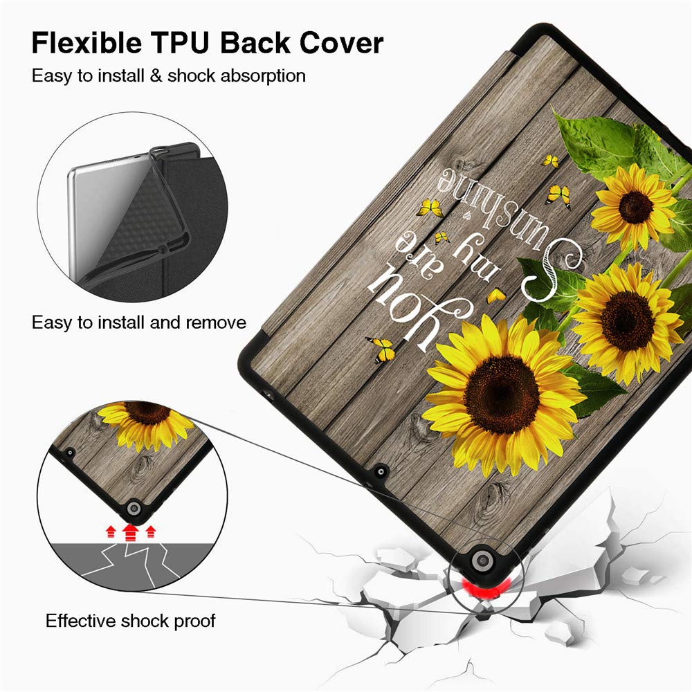 Shockproof iPad 9th/8th/7th Generation Case with Pencil Holder - Compatible with iPad 10.2