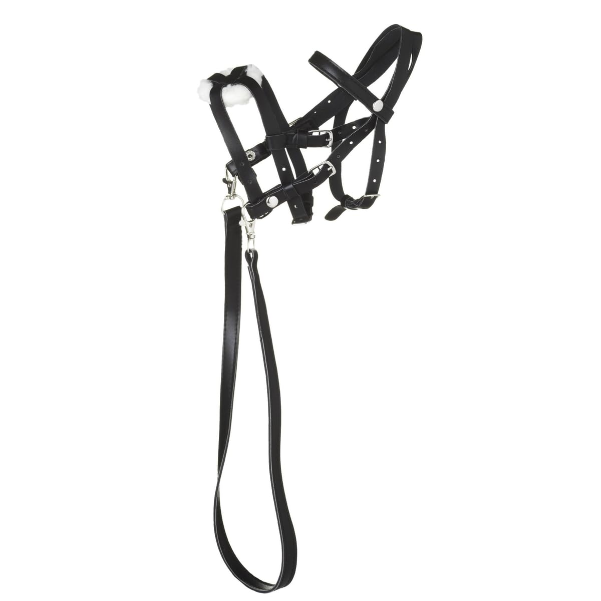 Adjustable Panduro Hobby Horse Accessories - Bollard & Grackle Bridle for Stick Horses | Stylish Black Decor for Hobby Horses | Perfect for Costumes, Playtime & Equestrian Themed Parties