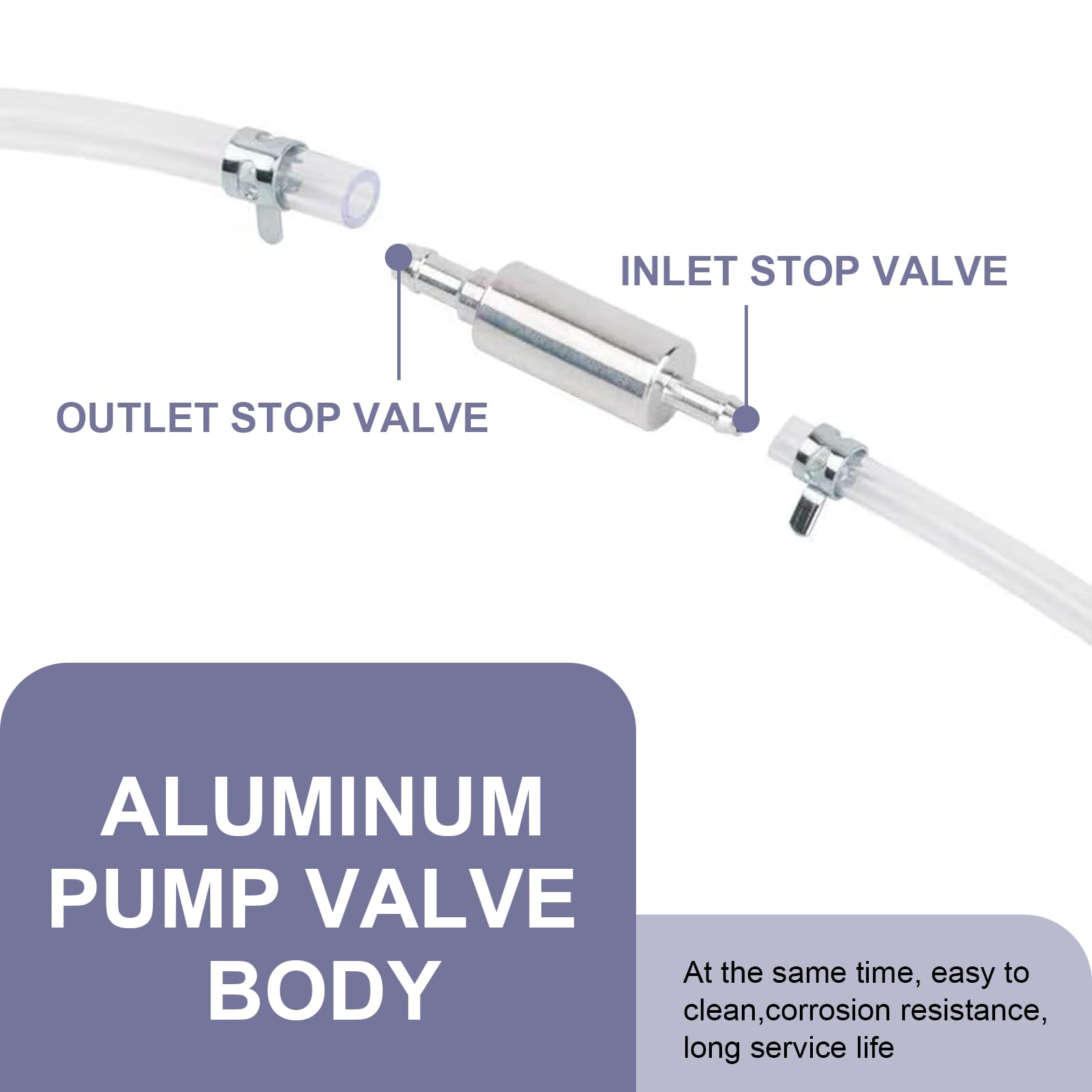 2 PCS Universal Brake Bleeder Hose Kit with One-Way Check Valve - Hydraulic Brake Fluid Bleeding Replacement Hose for Motorcycles & Cars - DIY Clutch Bleeding Tool (Silver) - Perfect for Motorcycle Maintenance & Auto Repair