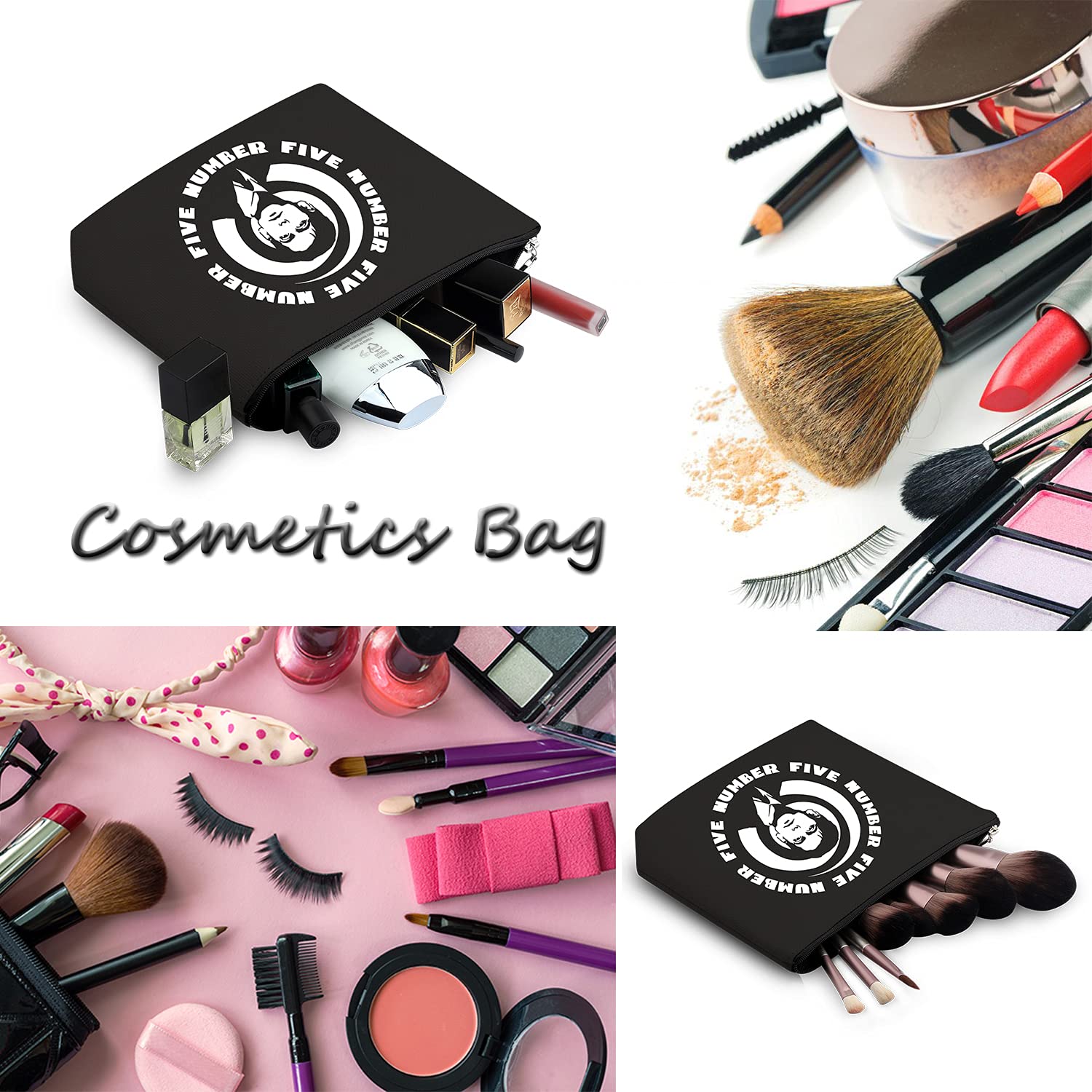 THE BOY Academy Inspired Number Five Zipper Pouch - TV Show Hello Goodbye Makeup Bag for Fans | Perfect for Cosmetics, Travel & Fan Collection
