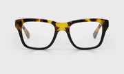 Kvetcher Wide Color 19 Tortoise & Black Front with Tortoise Temples - Stylish Unisex Eyeglass Frames for Reading, Driving, and Everyday Wear
