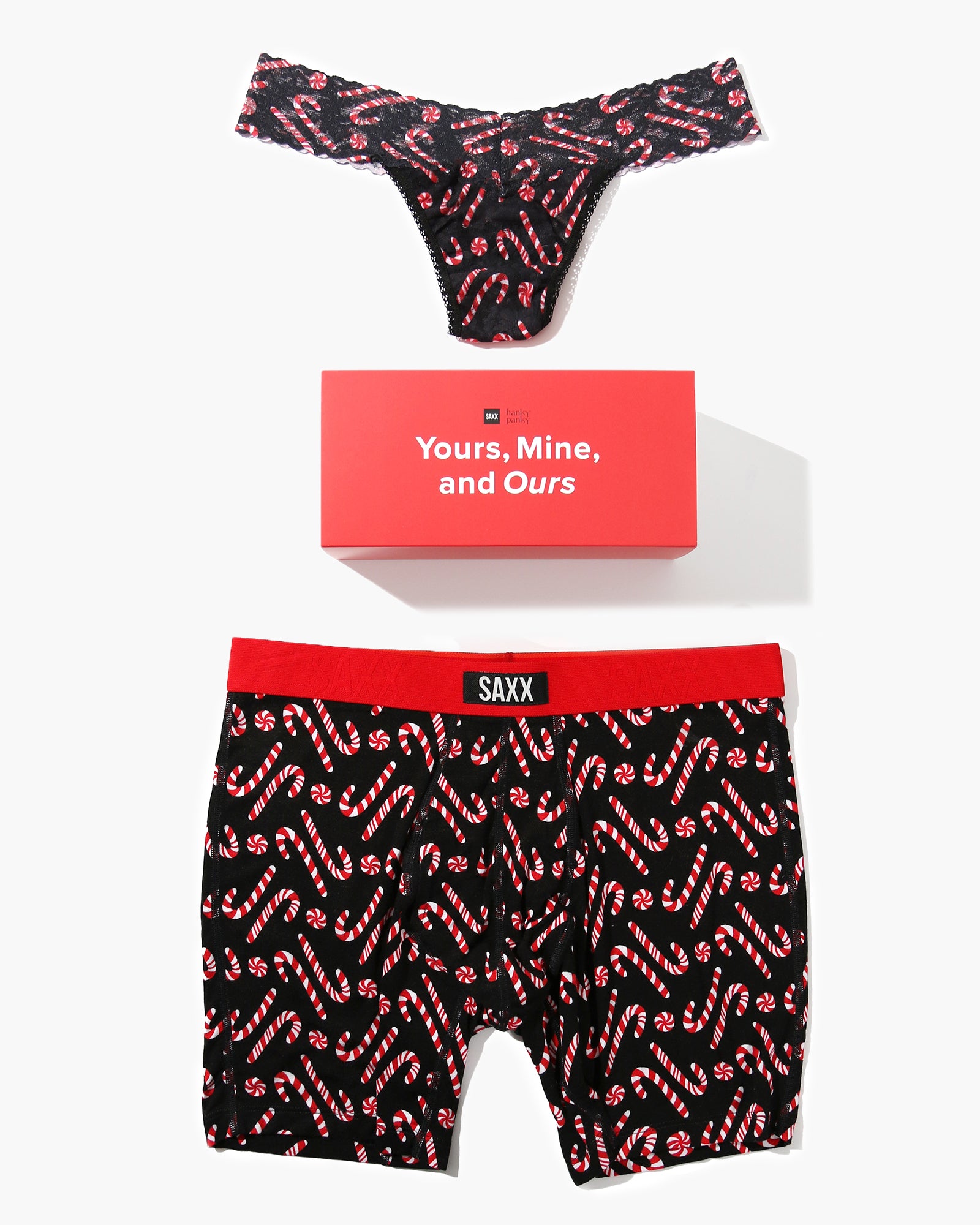 Yours & Mine Hanky Panky Collaboration - Matching Couple Underwear Set for Valentine's Day & Anniversary Gifts | Romantic Lingerie for Couples