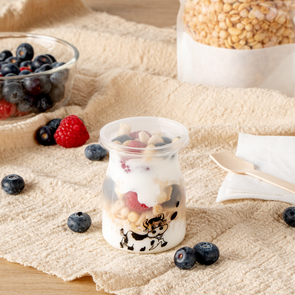 4 oz Clear Plastic Yogurt Cups with Lids - 2.25