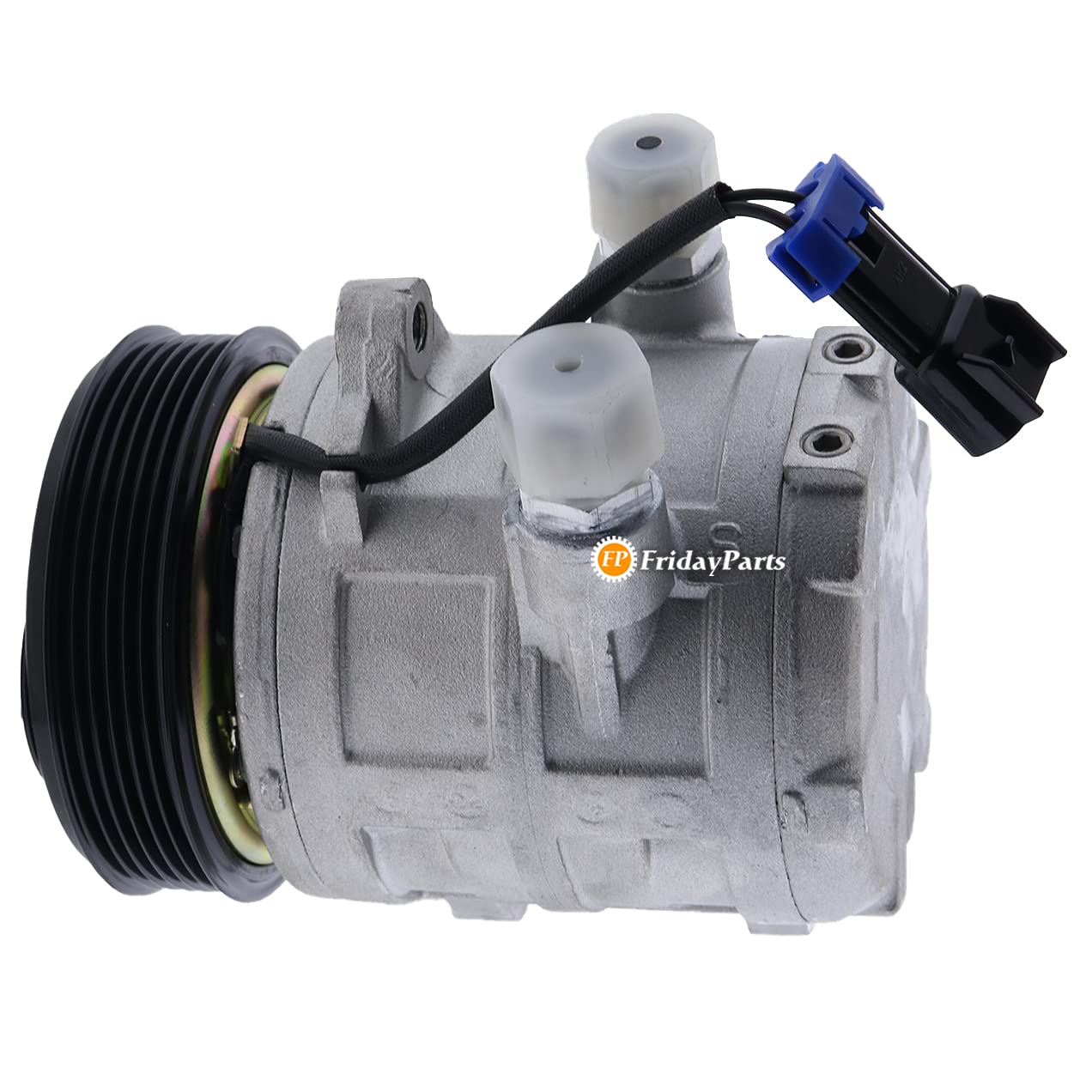 FridayParts A/C Compressor Replacement for Bobcat 331 331E 335 337 341 430 435 | Compatible with Part Numbers 6681716 6685798 | Heavy-Duty Air Conditioning Compressor for Skid Steer Loaders & Compact Excavators