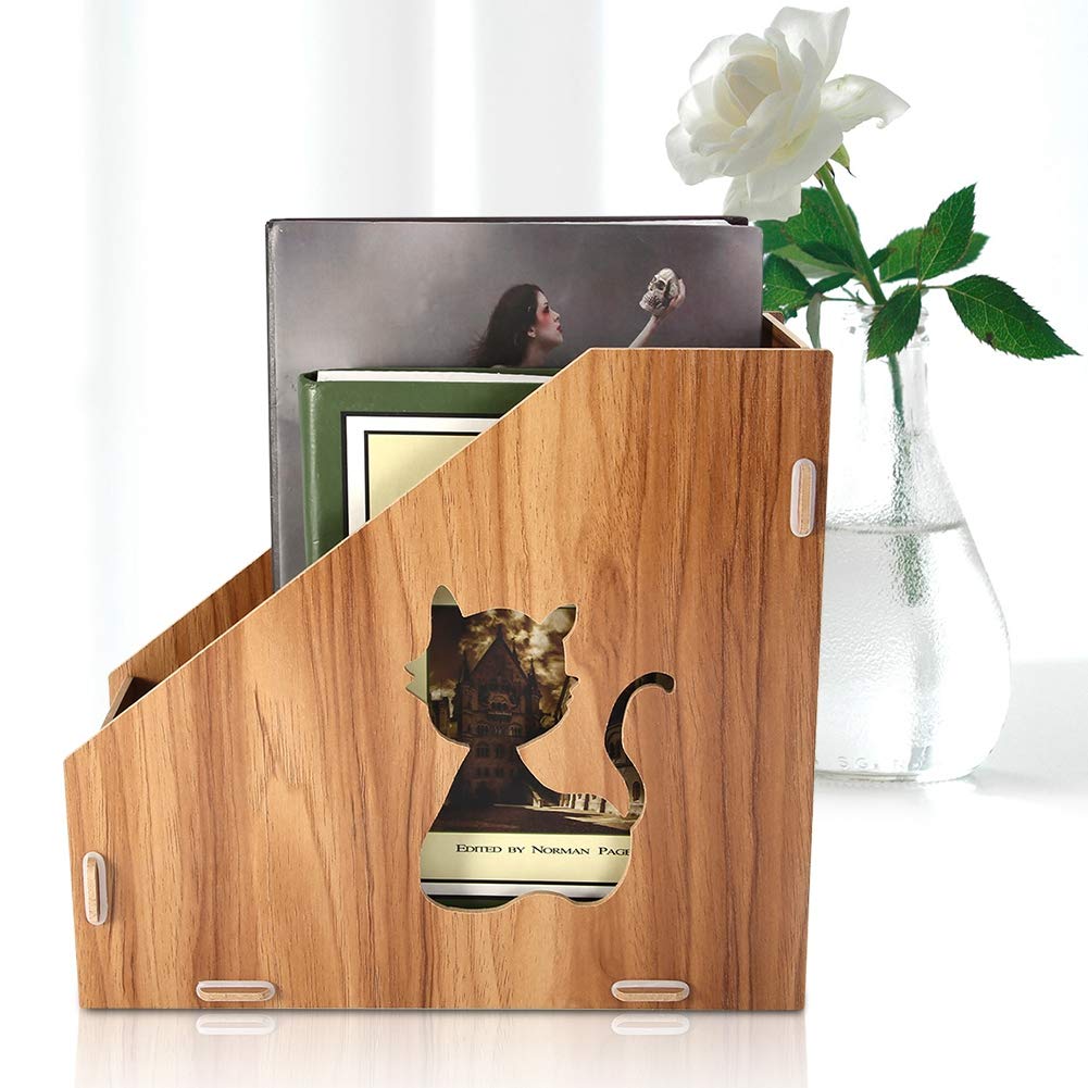 Modern Hollow Out Cat DIY Desk File Organizer - Stylish Workspace Accessories for Office & Home Use - Save Space & Organize Documents Efficiently