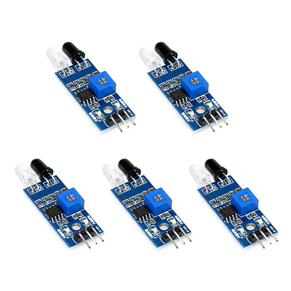 5PCS IR Infrared Sensor Module - Obstacle Avoidance Board for Arduino, Raspberry Pi, Robotics & Smart Home Projects