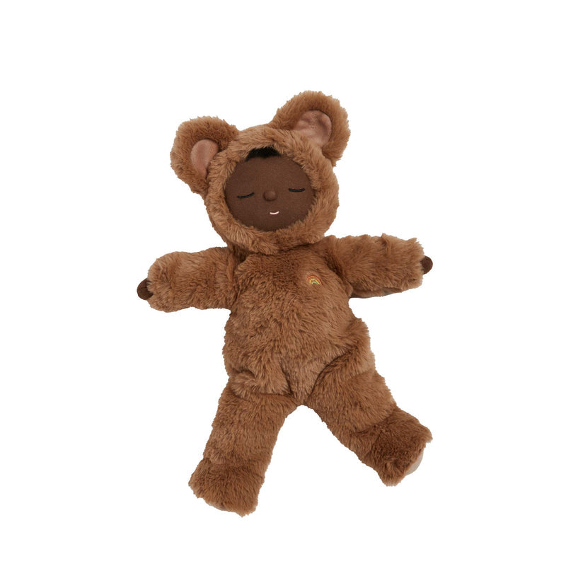 Cozy Dinkums Teddy Mini Plush Stuffed Animal - Soft Cuddly Bear Toy for Kids, Babies & Nursery Decor | Perfect for Gifts, Bedtime Comfort & Nursery Room Decorations