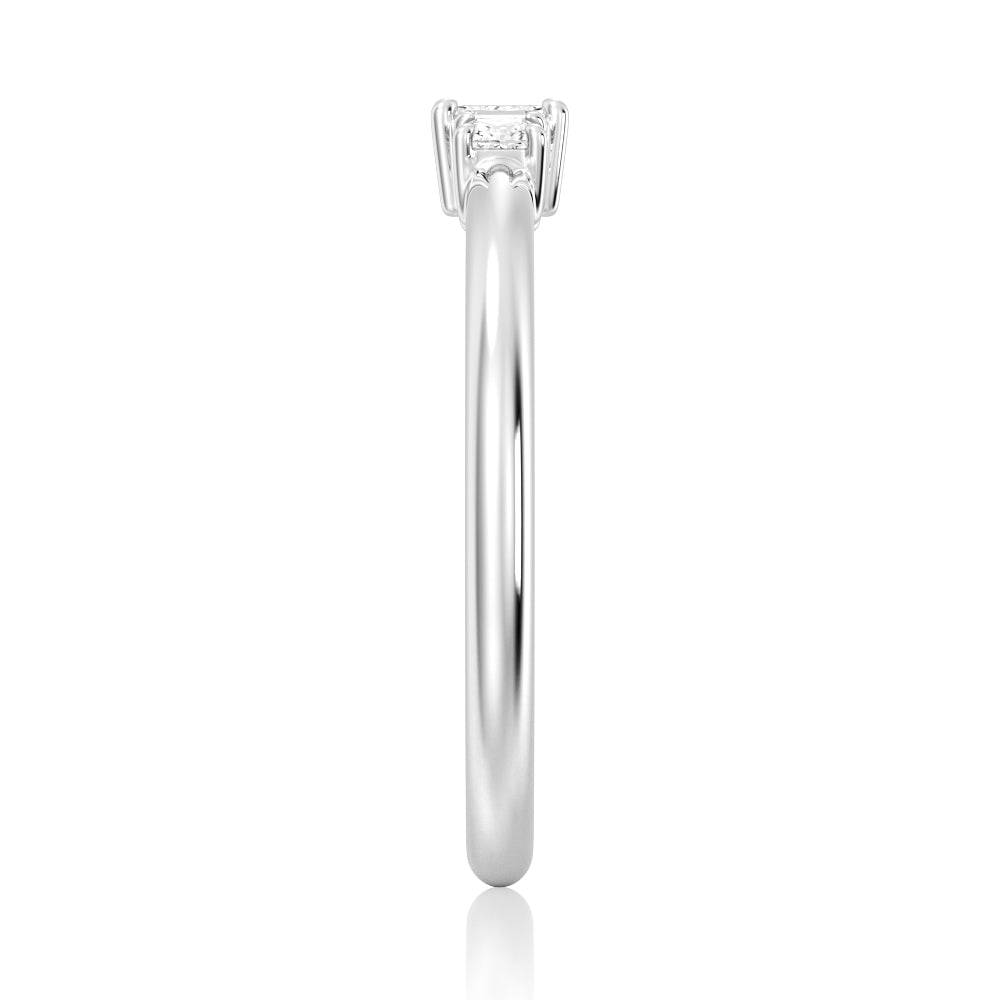 True Love Emerald Cut Lab Grown Diamond Promise Ring - 1 Carat Engagement Band for Women, Ethical & Conflict-Free - Perfect for Anniversaries, Proposals & Special Occasions