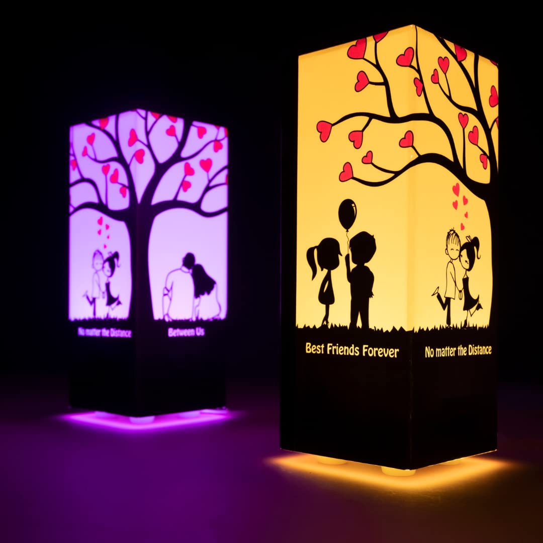 ZOCI VOCI Telepathy® Friendship Lamp® – Wi-Fi Connected Touch Lamp for Long Distance Relationships, Family & Friends - Customizable Message LED Night Light for Bedroom, Home Decor & Gifts