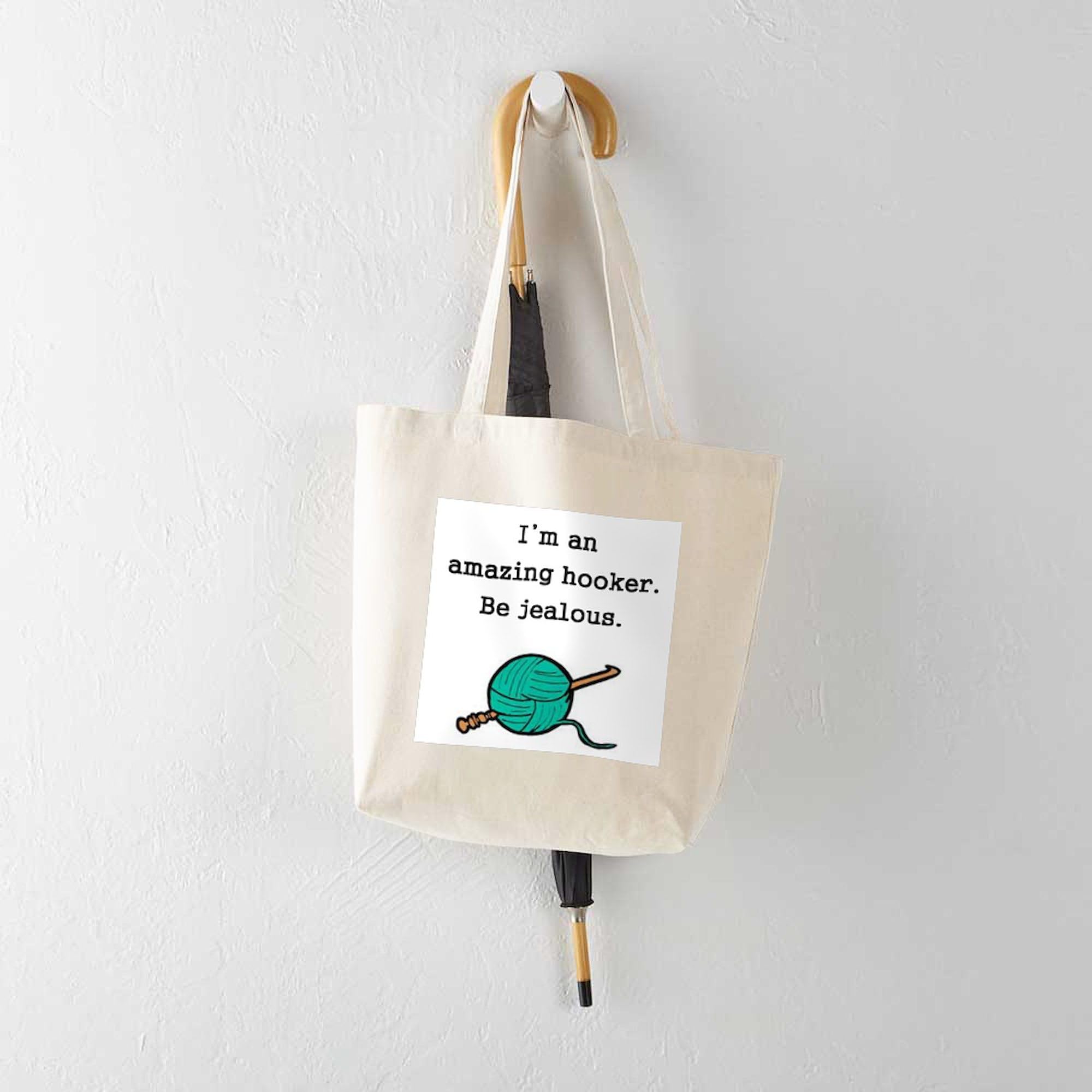 Amazing Hooker Tote Bag - Natural Canvas Reusable Shopping Bag for Groceries, Beach & Everyday Use | Eco-Friendly Cotton Tote