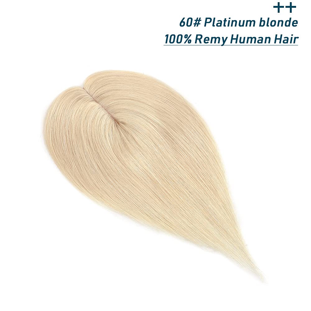 SEGO 100% Real Human Hair Toppers for Women - No Bangs Clip-in Hairpiece for Thinning Hair, 150% Density Silk Base with 3 Clips | Covers Hair Loss & Gray Hair | Perfect for Daily Wear, Special Occasions & Styling