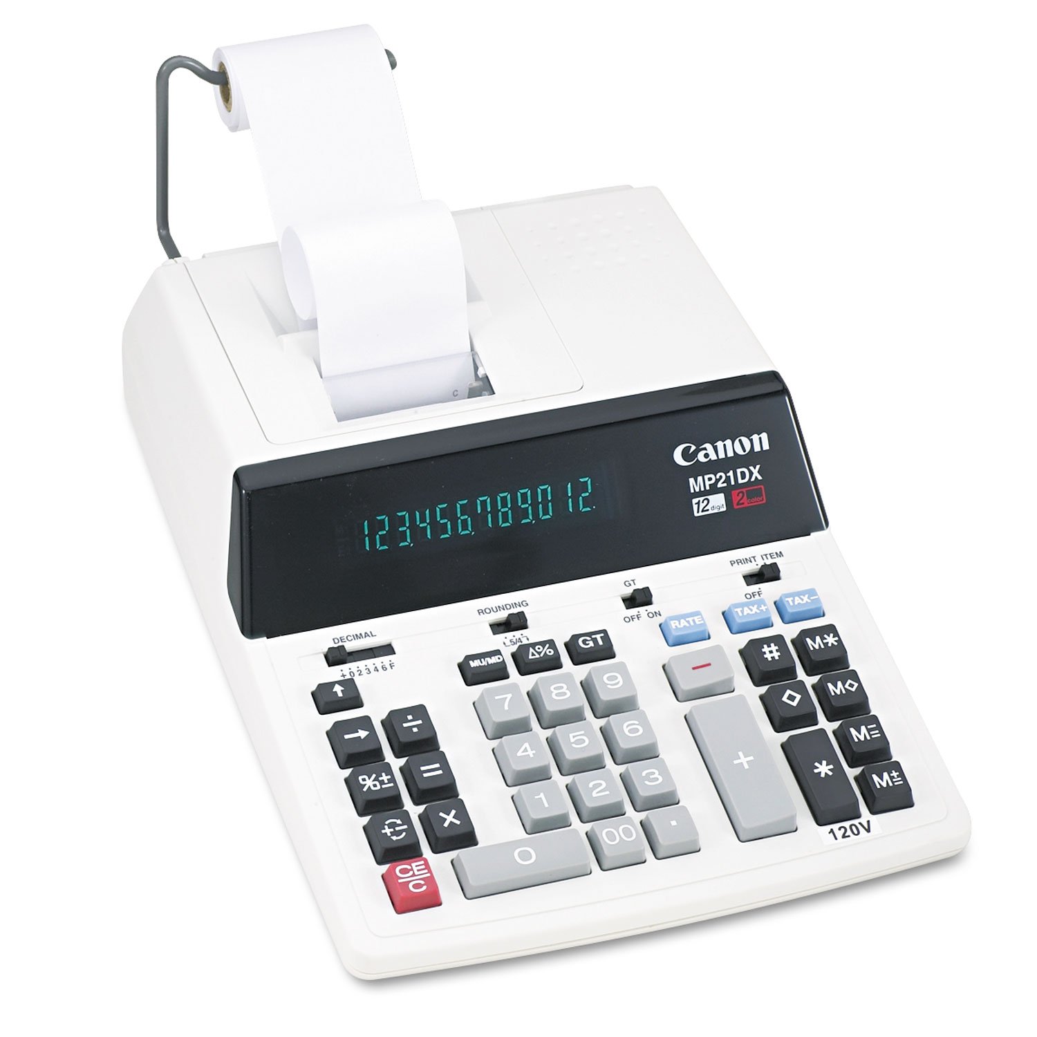 Canon MP21DX 12-Digit Desktop Calculator with Large LCD Display - Ideal for Office, Business, and Financial Calculations