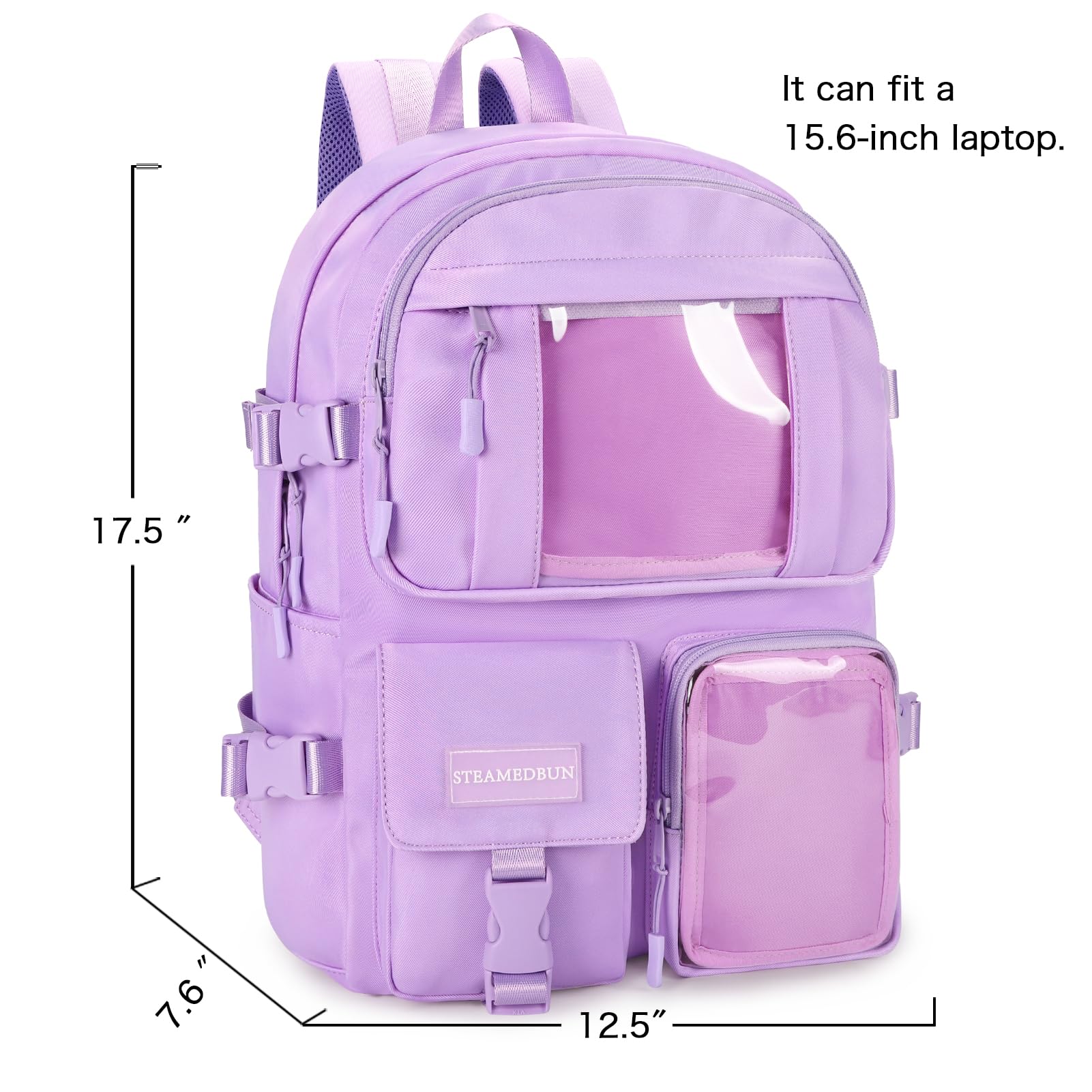 Kawaii Aesthetic Backpack for Girls - Cute Ita School Backpack with Inserts (No Pins Included) | Perfect for School, Travel & Anime Conventions