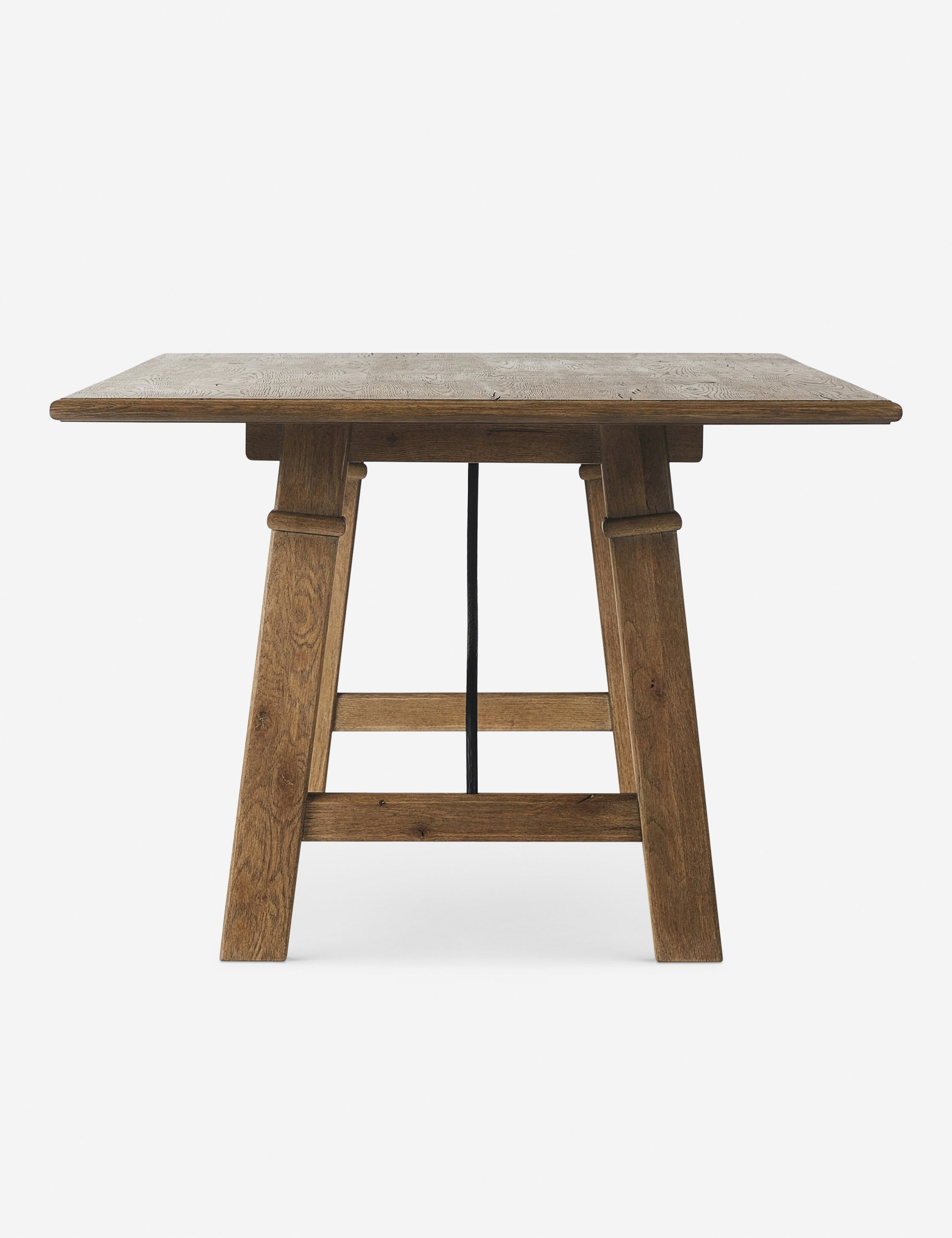 Fritz Dining Table by Amber Lewis x Four Hands - Modern Farmhouse Dining Table for Kitchen, Dining Room & Entertaining - Solid Wood & Metal Base