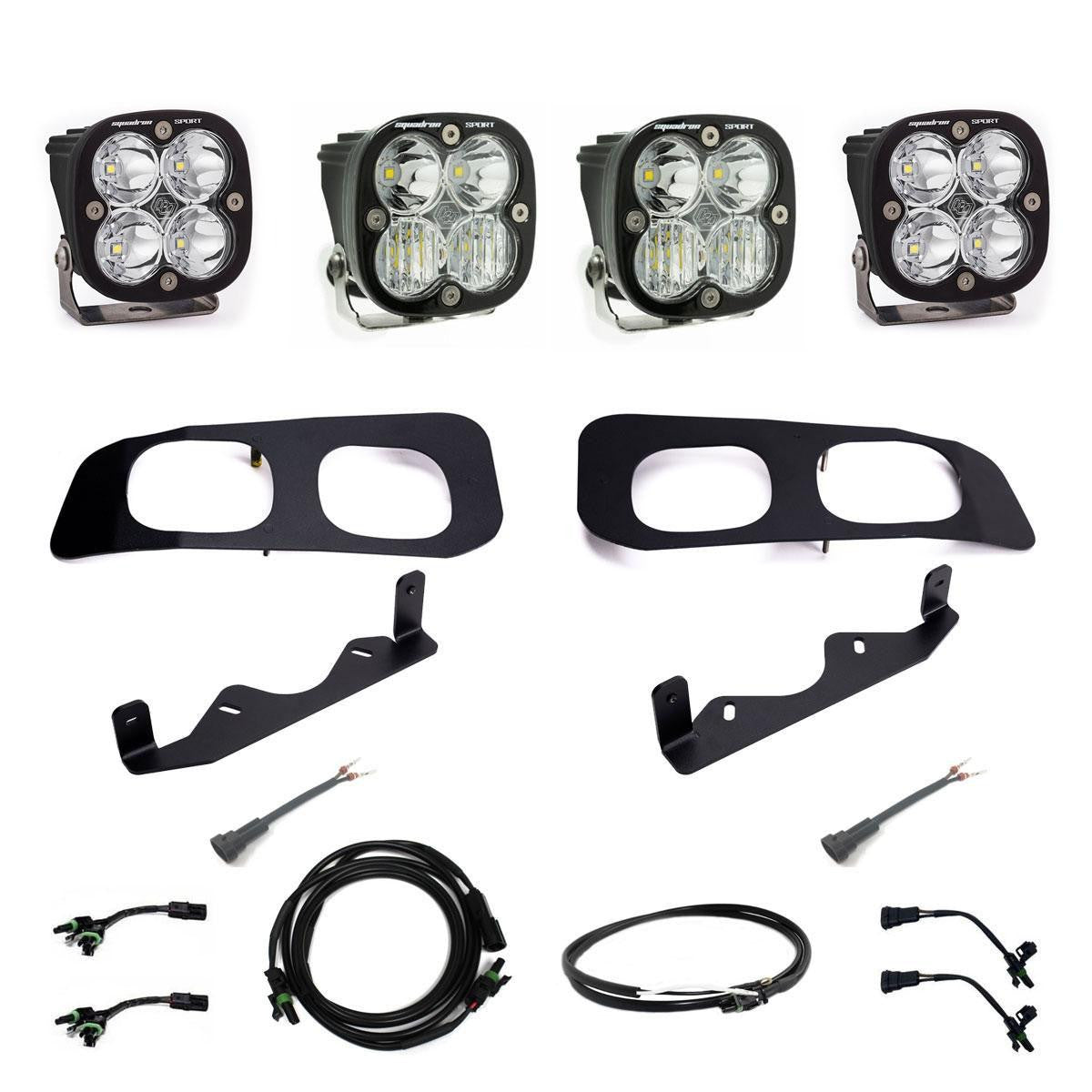 2023+ Ford F250 F350 Squadron Sport Sportsmen Dual Fog Light Kit - Off-Road & Night Driving Upgrade for Trucks