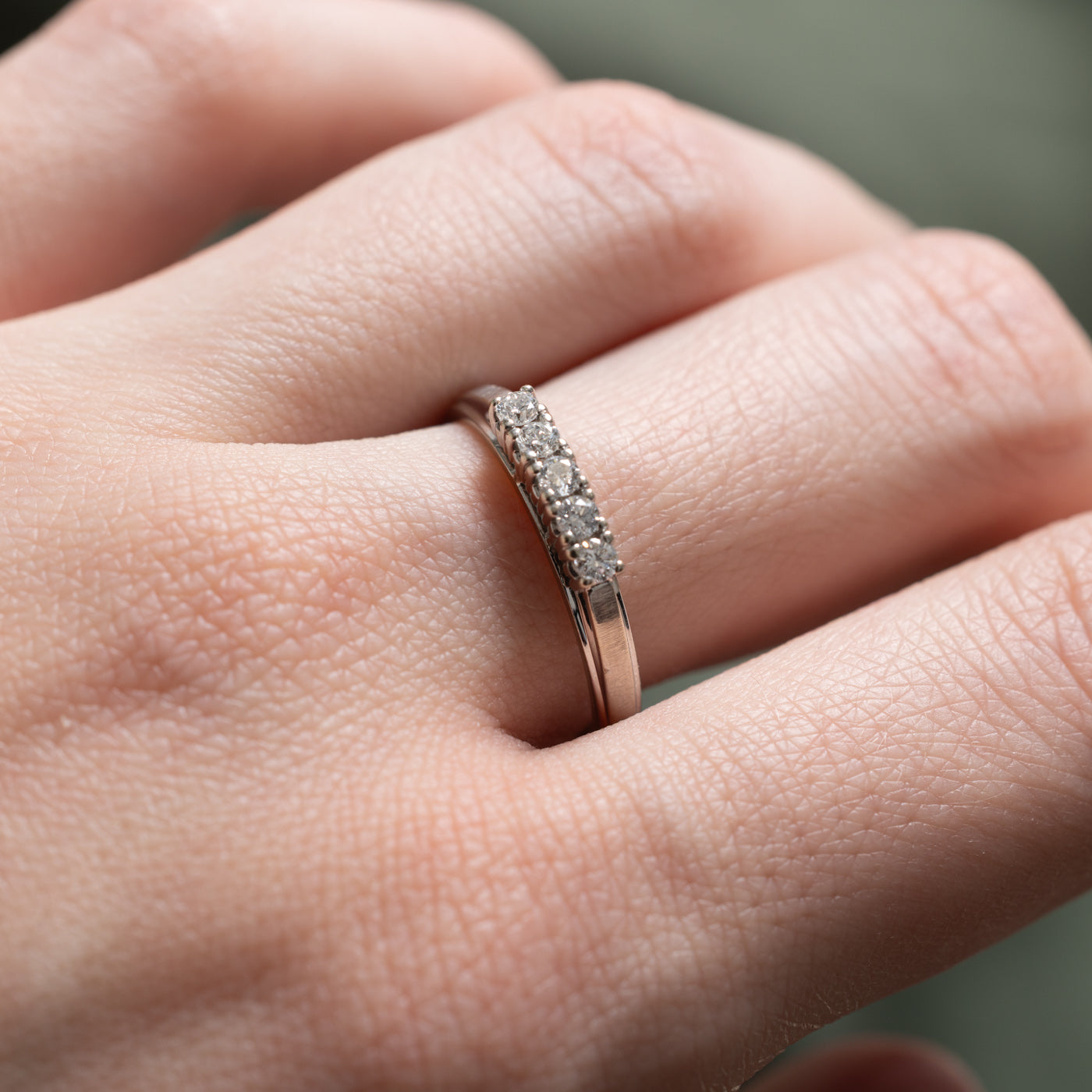 0.25ctw Five Stone Diamond Wedding Band Ring - Size 7.25 - Perfect for Anniversary, Engagement & Bridal Jewelry Gifts