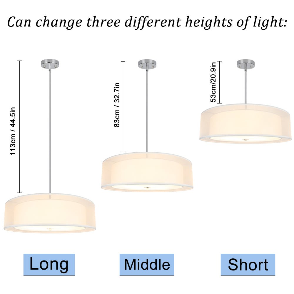 DLLT 3-Light Adjustable Semi Flush Mount Ceiling Fixture - 20