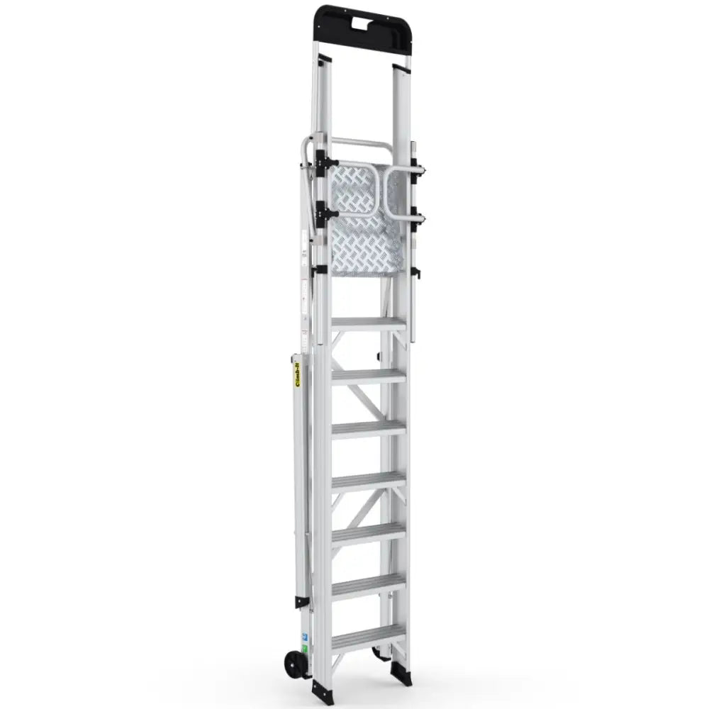 Climb It Large Platform Folding Steps with Safety Gates - Heavy Duty Aluminum Ladder for Kids & Toddlers - Perfect for Playrooms, Bedrooms, and Indoor Play Areas