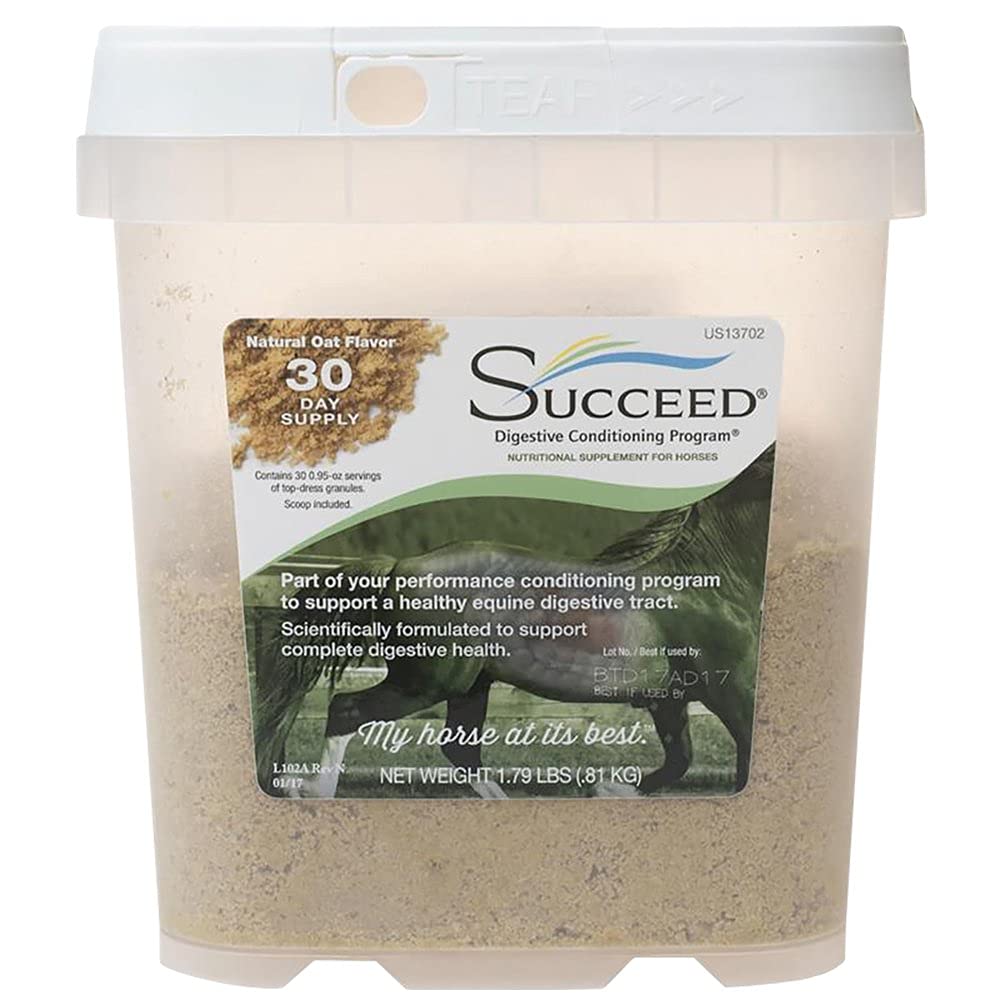 UltraCruz Succeed Digestive Conditioning Supplement for Horses - 30 Day Supply | Supports Gut Health & Digestion - Ideal for Performance Horses, Senior Horses & Digestive Issues
