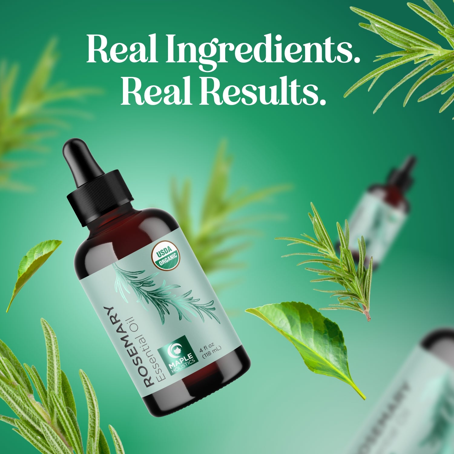Organic Rosemary Essential Oil for Hair Growth & Skin Care - 100% Pure Natural Aromatherapy Oil for Relaxation & Stress Relief