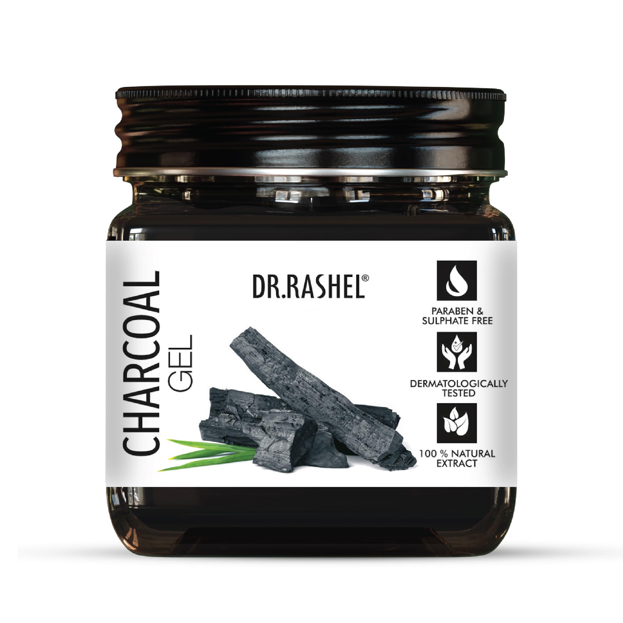 DR.RASHEL Activated Charcoal Gel for Face & Body - Deep Cleansing & Detoxifying Treatment for Normal Skin (12.8 fl oz) - Perfect for Blackhead Removal, Acne Treatment & Skin Purification