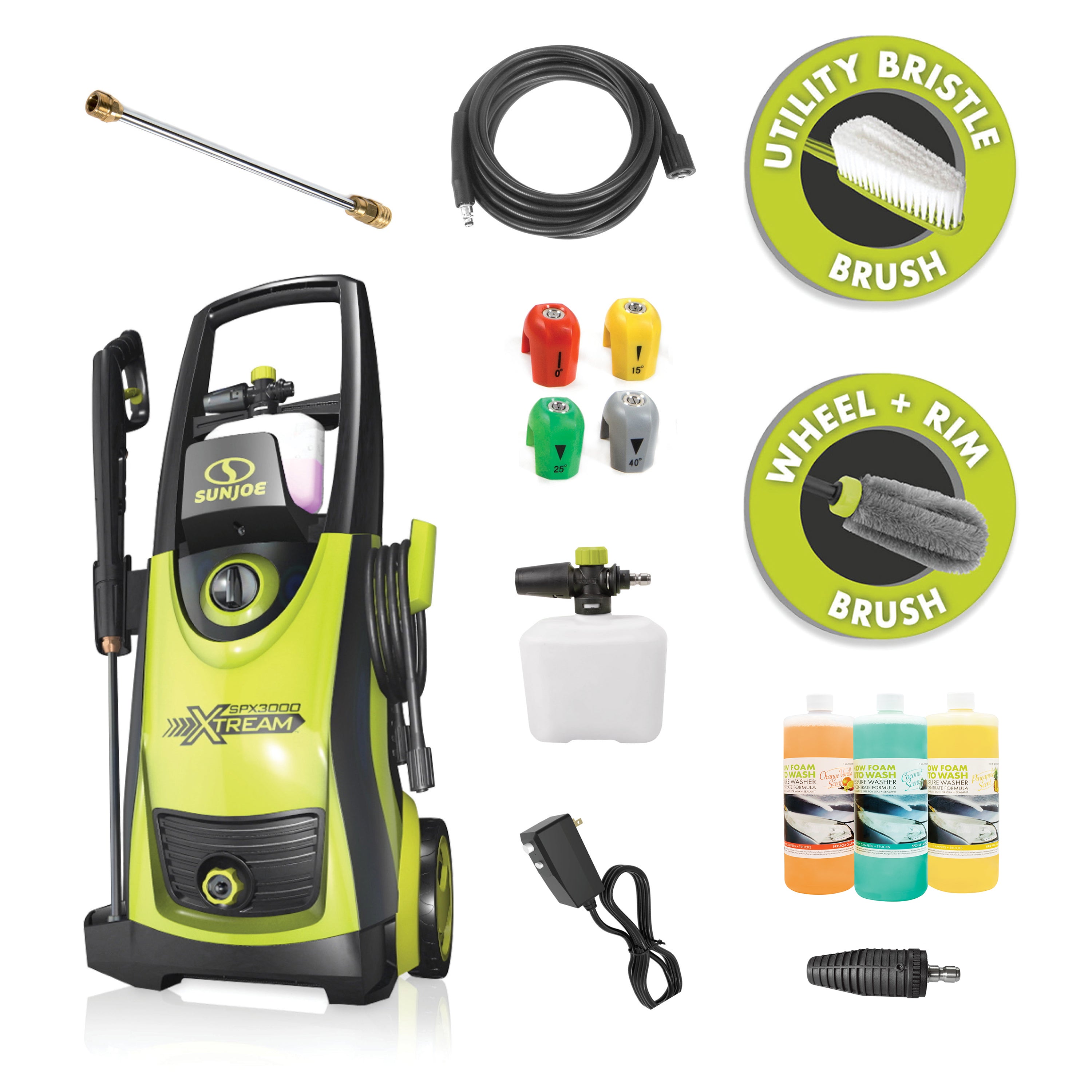 Sun Joe SPX3000 XT1 MP4 XTREAM Electric Pressure Washer - 13 Amp, 2030 PSI, 1.76 GPM | Most Popular Accessory Bundle Included | XTREAM Triple Action Power | Perfect for Home, Driveway, Deck & Patio Cleaning