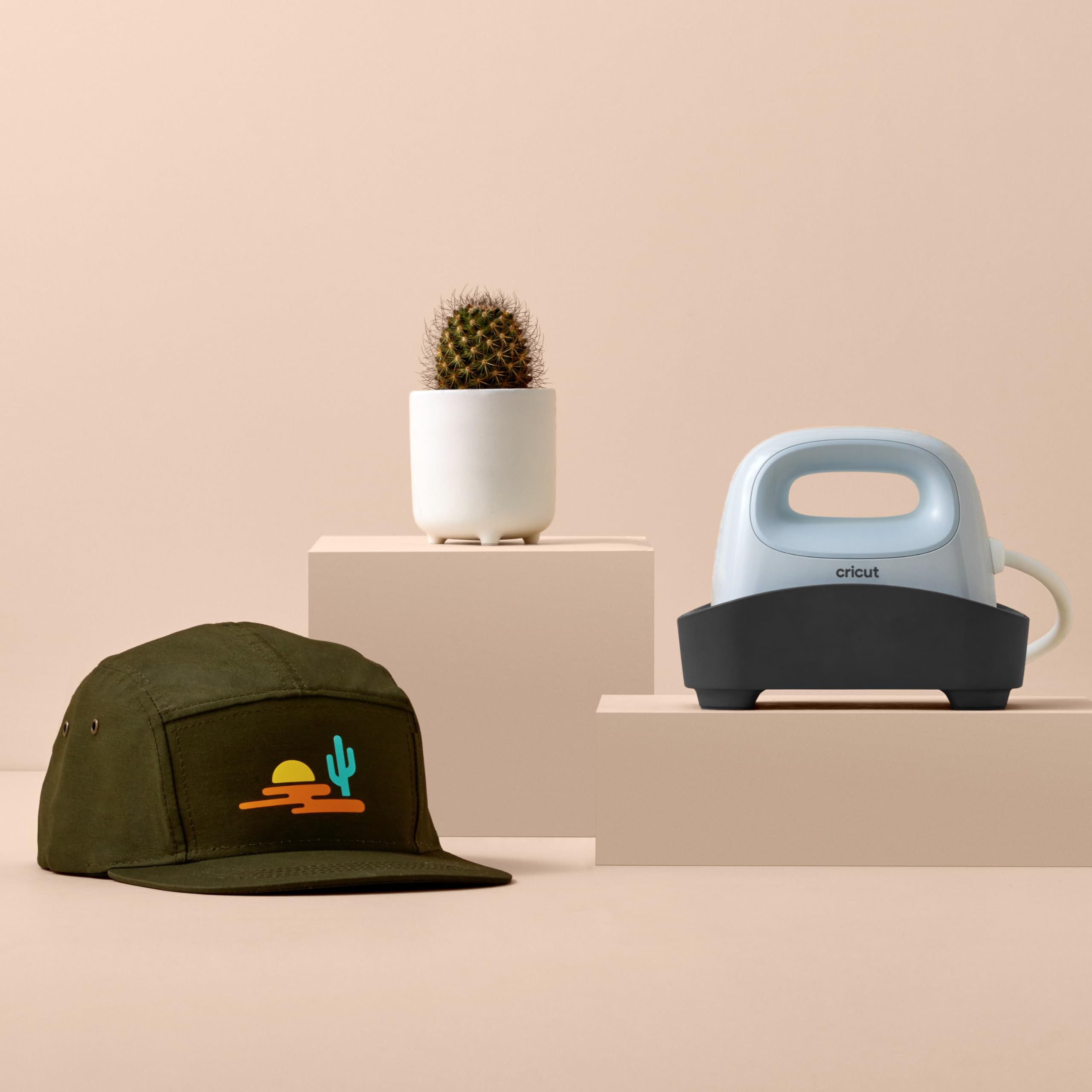 Cricut Hat Press - Smart Heat Press Machine for Custom Hats | Bundle with 12 Blank Hats | Perfect for DIY Crafts, Small Business & Personalized Gifts