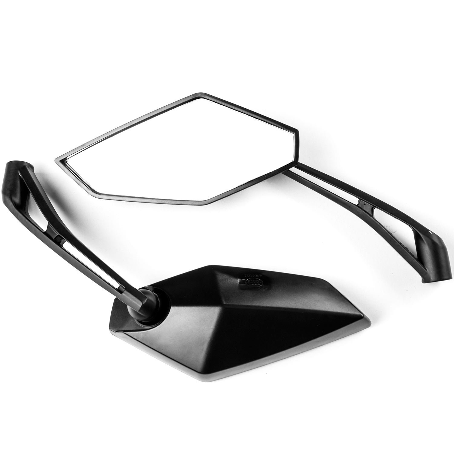 Krator Universal Black Motorcycle Mirrors - Fits Kawasaki KZ 400 650 750 1000 1100 1300 Models - Durable Adjustable Rearview Mirrors for Cruiser & Street Bikes - Perfect for Highway Riding & Urban Commuting