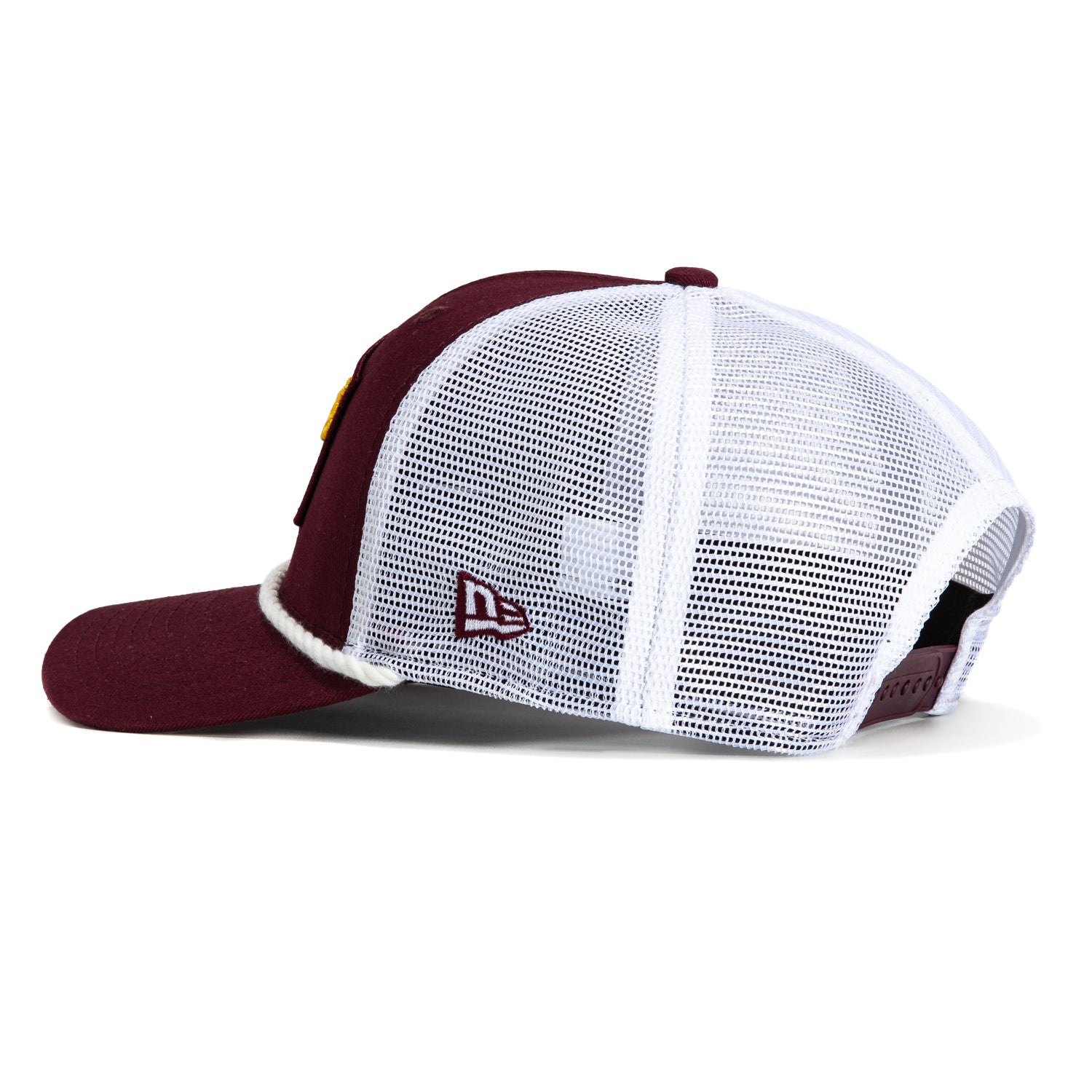 New Era 9Seventy Arizona State Sun Devils Patch Logo Adjustable Snapback Trucker Hat - Maroon & White - Perfect for College Sports, Tailgating & Fan Gear