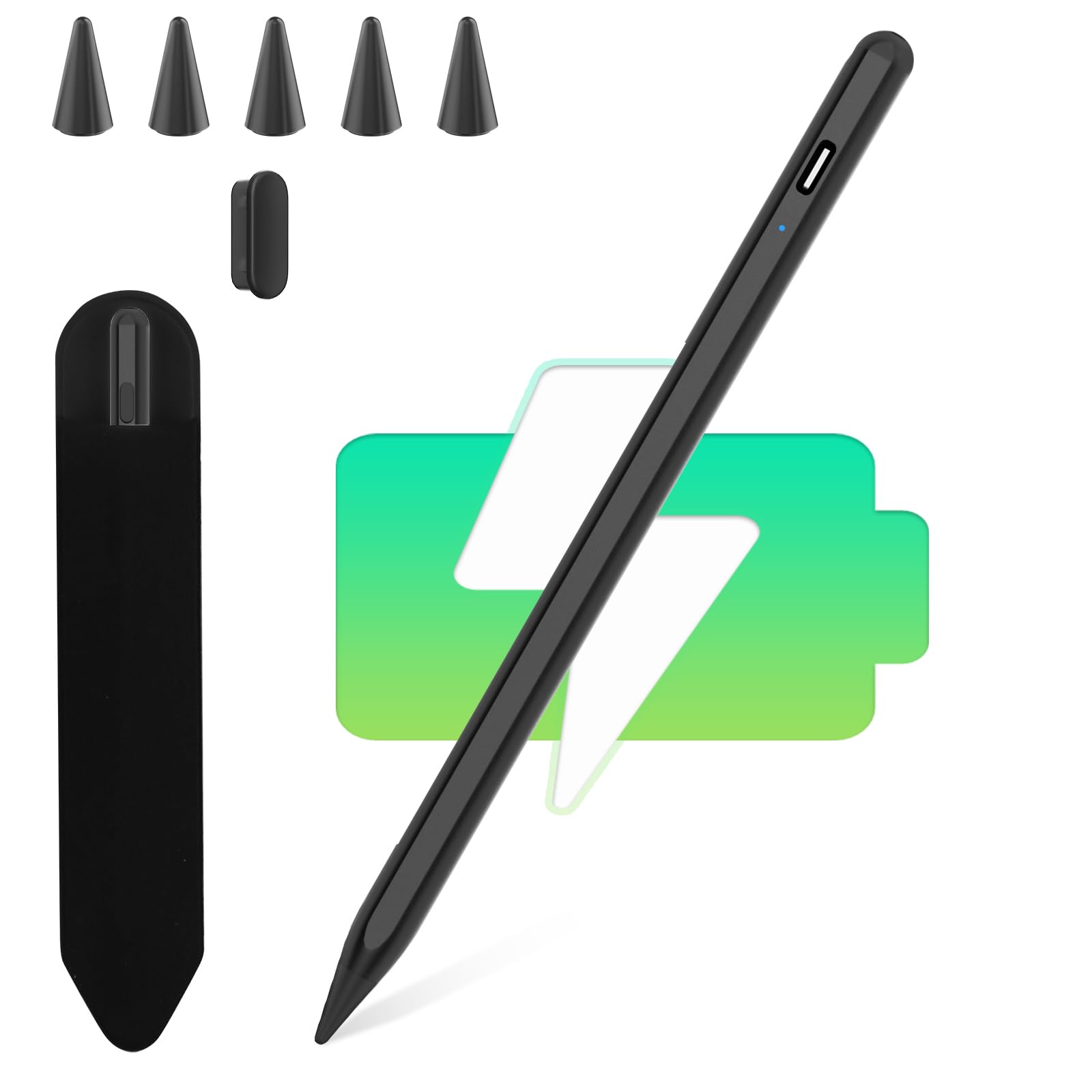 KBCASE Stylus Pen for iPad 2018-2024 - Fast Charging Apple Pencil Compatible with iPad 10th/9th/8th/7th/6th Gen, iPad Pro 11/12.9