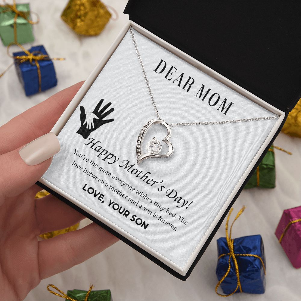 Elegant Heart Necklace Jewelry - Perfect Mother's Day Gift from Son | Gift for Mom, Wife, Grandma | Ideal for Birthday, Anniversary & Special Occasions