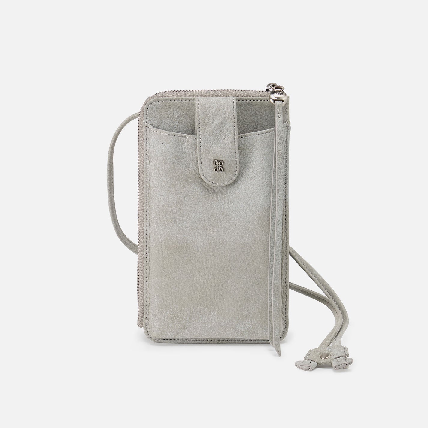 Ari Phone Crossbody Bag in Buffed Leather - Misty Harbor - Stylish & Compact for Everyday Use, Travel & Shopping