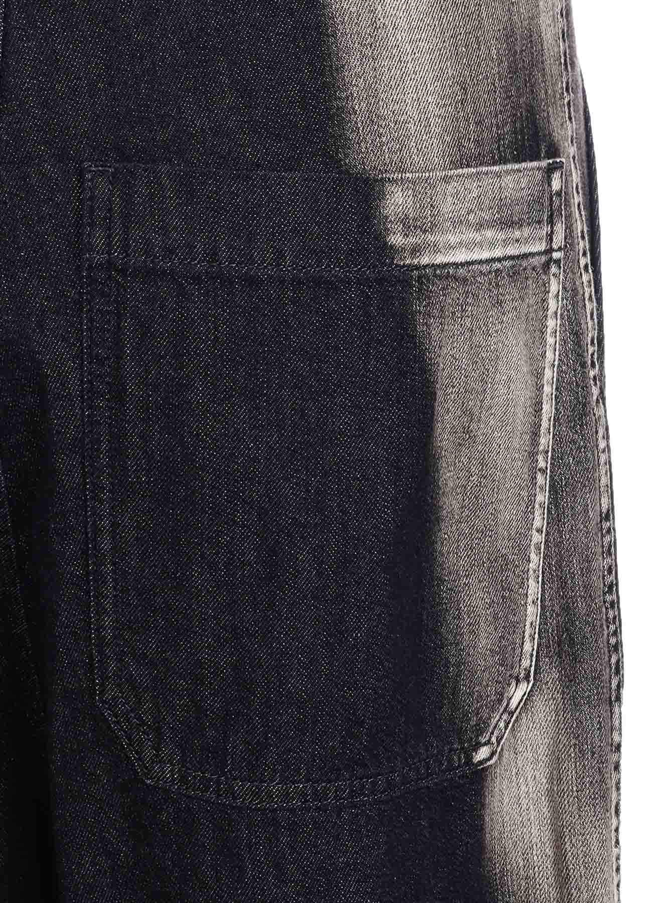 Spotted Denim Long Straight Pants for Women - High Waist Stretch Jeans for Casual Wear & Street Style
