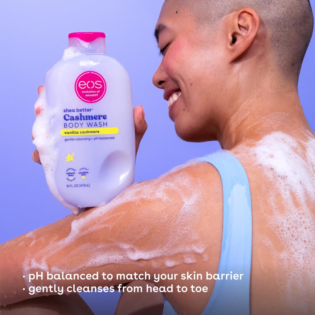 EOS Shea Better Body Lotion + Body Wash Set, Vanilla Cashmere Scent - 24hr Moisturizing for Dry Skin | Perfect for Shower & Daily Skincare Routine