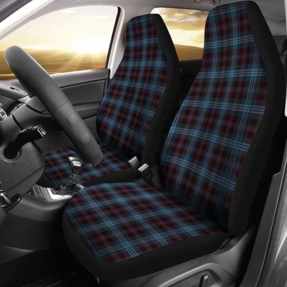 Blue Plaid Car Seat Covers - Universal Fit for Cars, Trucks & SUVs - Soft & Durable Auto Accessories for Comfort & Protection - Perfect for Road Trips, Daily Commutes & Family Travel
