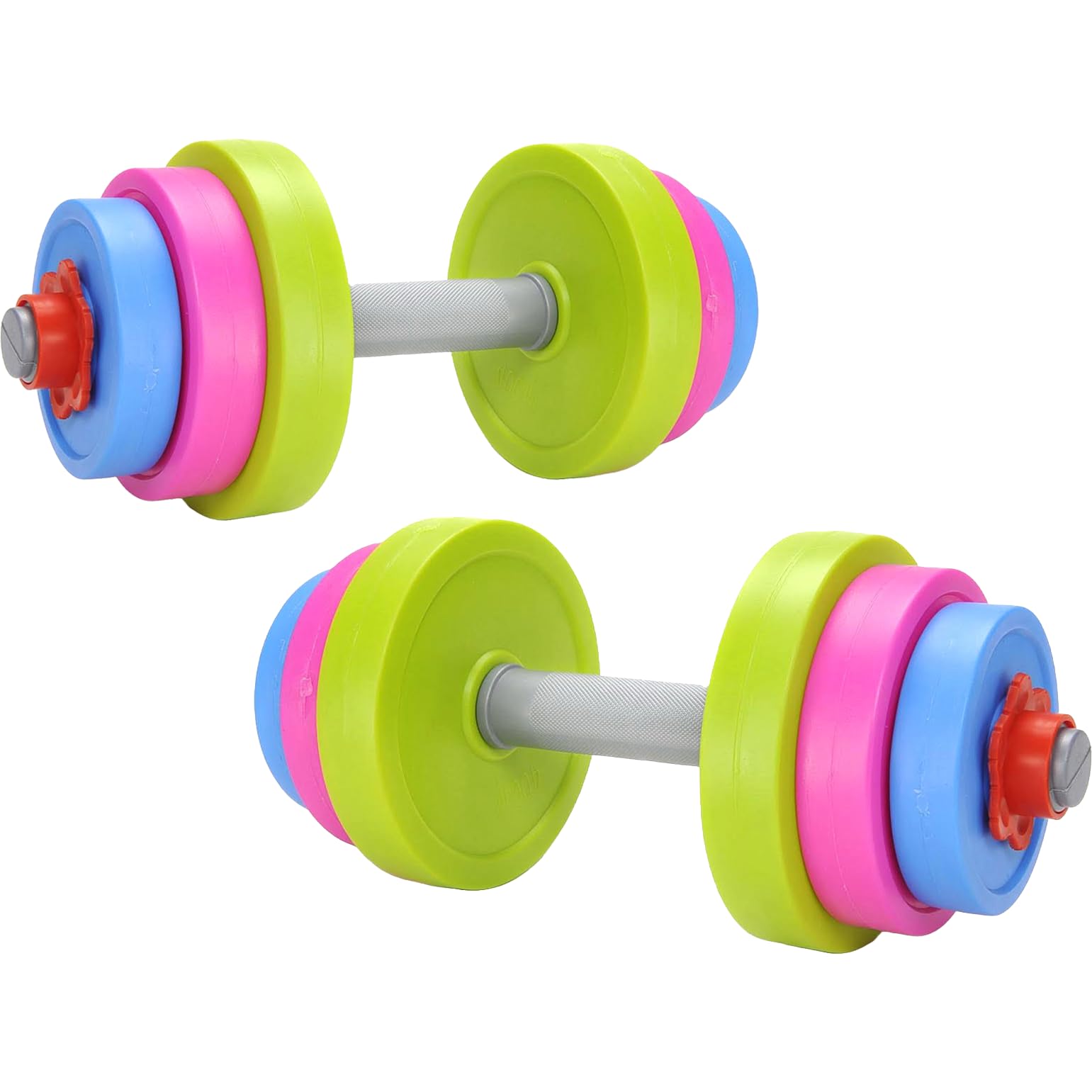 PowerTRC Kids Dumbbell Toy Set - Adjustable Water or Sand Filled Workout Weights for Toddlers, Pretend Play Fitness Equipment for Indoor & Outdoor Exercise - Perfect for Home Gym, Beach Play, and Preschool Activity