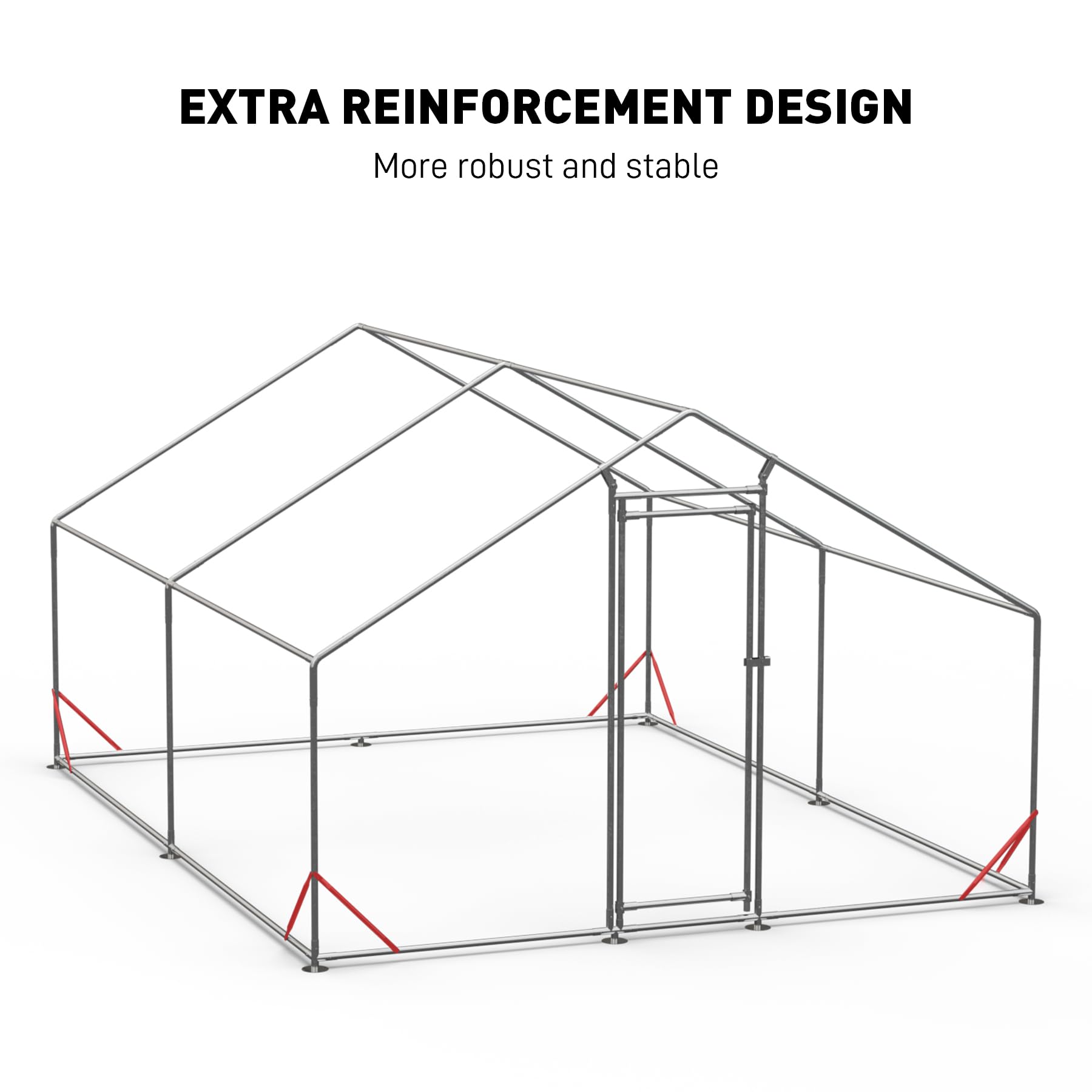 **OUYESSIR Large Walk-in Metal Chicken Coop with Waterproof Spire Roof - 10'L x 13'W x 6.56'H Outdoor Poultry Cage for Chickens, Rabbits & Ducks - Durable Backyard Farm Habitat for Small Animals (Silver)**    *(Perfect for Backyard Farming, Urban Homesteading, and Small Animal Protection from Predators & Weather)*