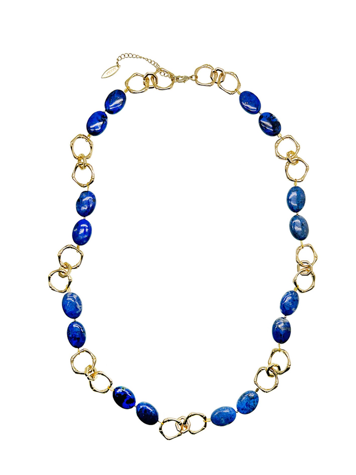 Trendy Blue Agate Beaded Chain Necklace for Women - Elegant Gemstone Jewelry Gift for Birthday, Anniversary & Everyday Wear