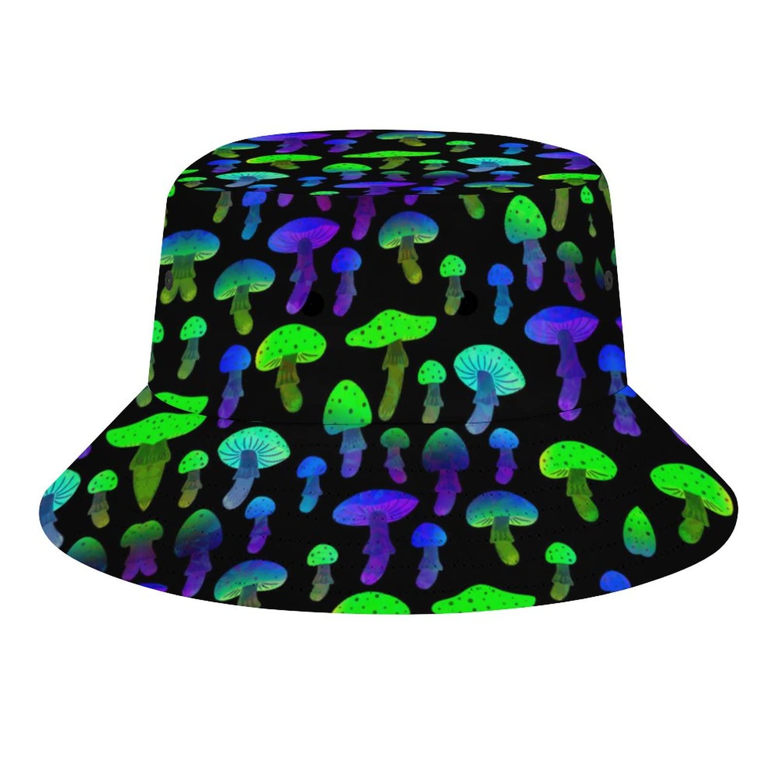 Stylish Unisex Mushroom Bucket Hat - Foldable Fisherman Sun Hat for Women & Men - Perfect for Beach, Travel, Outdoor & Music Festivals