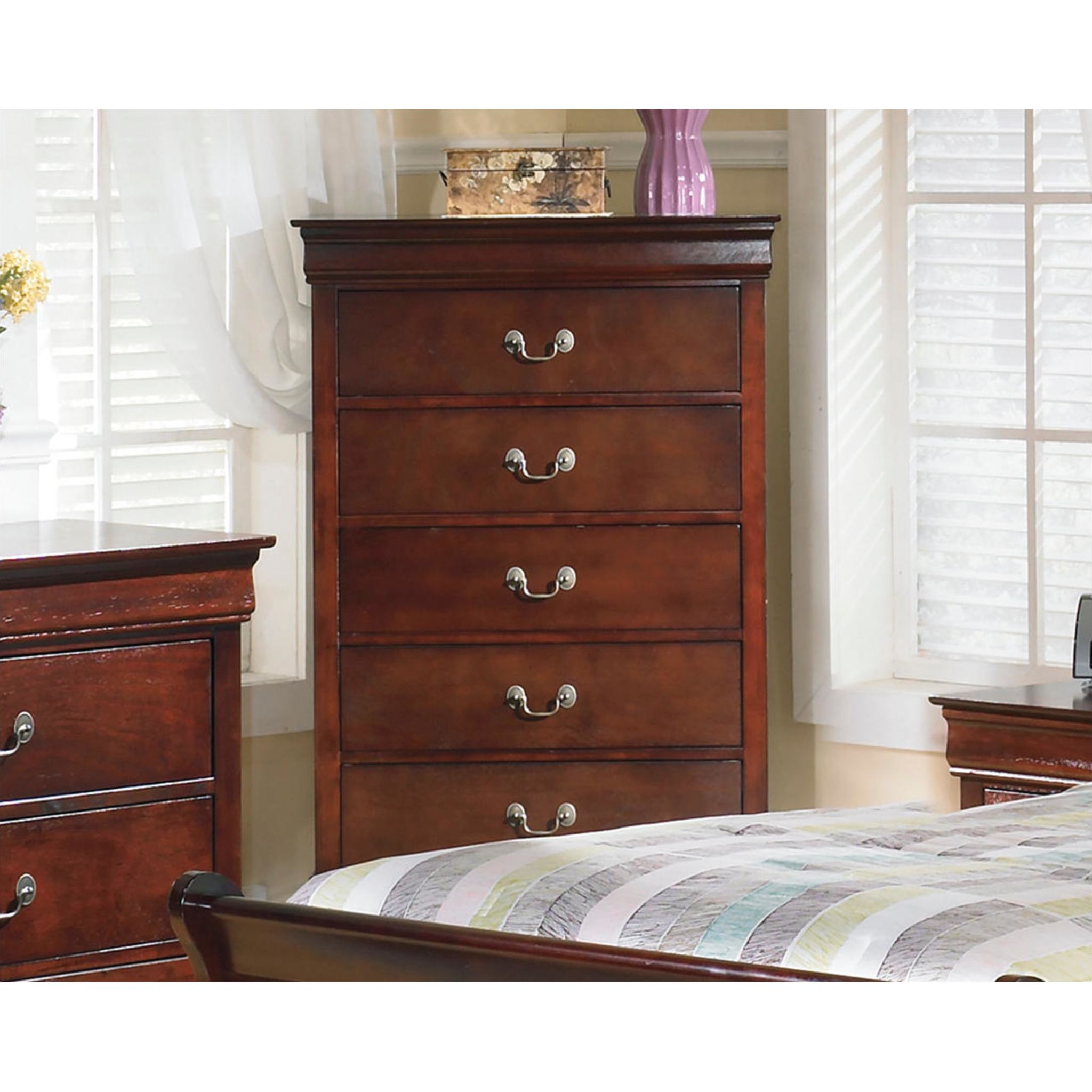 Alisdair Dark Brown Wooden Chest - Stylish Storage for Bedroom, Living Room & Office Organization