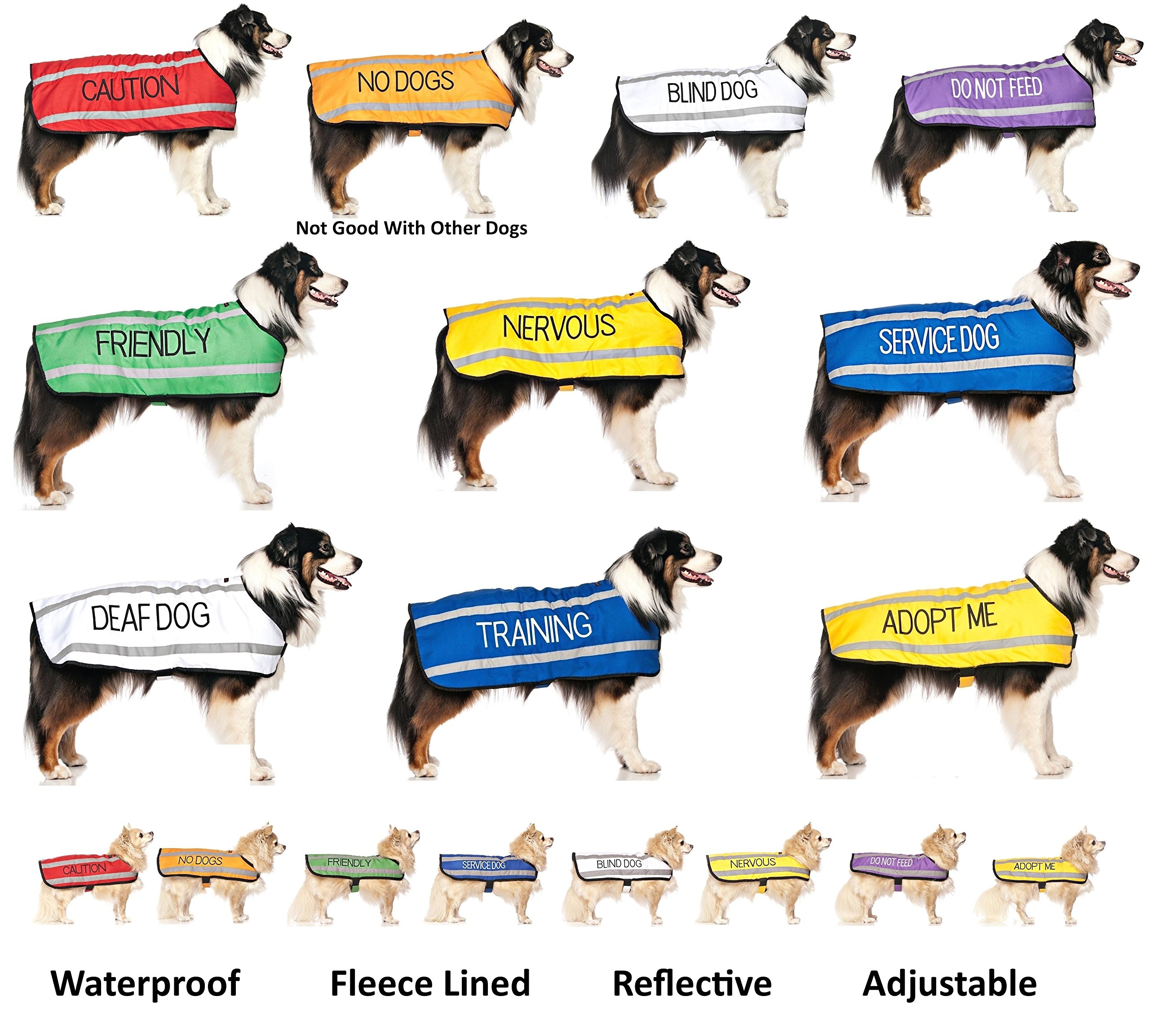 **White Color-Coded Non-Pull Front & Back D-Ring Padded Waterproof Vest Harness for Deaf Dogs – Prevents Accidents with Hearing Loss Warning (XS) – Ideal for Walks, Training & Outdoor Safety**