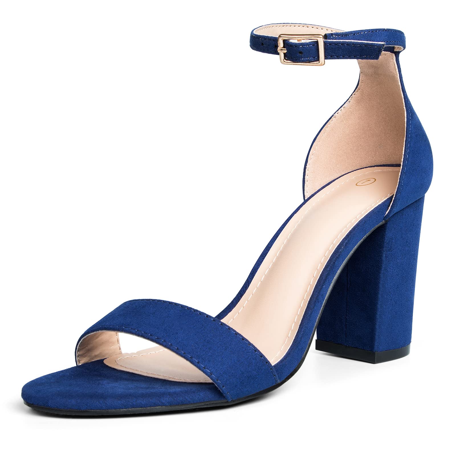 COASIS Women's Chunky Block Heel Sandals - Open Toe Ankle Strap 3.5 Inch High Heels for Summer, Parties & Weddings | Comfortable Dressy Shoes for Women
