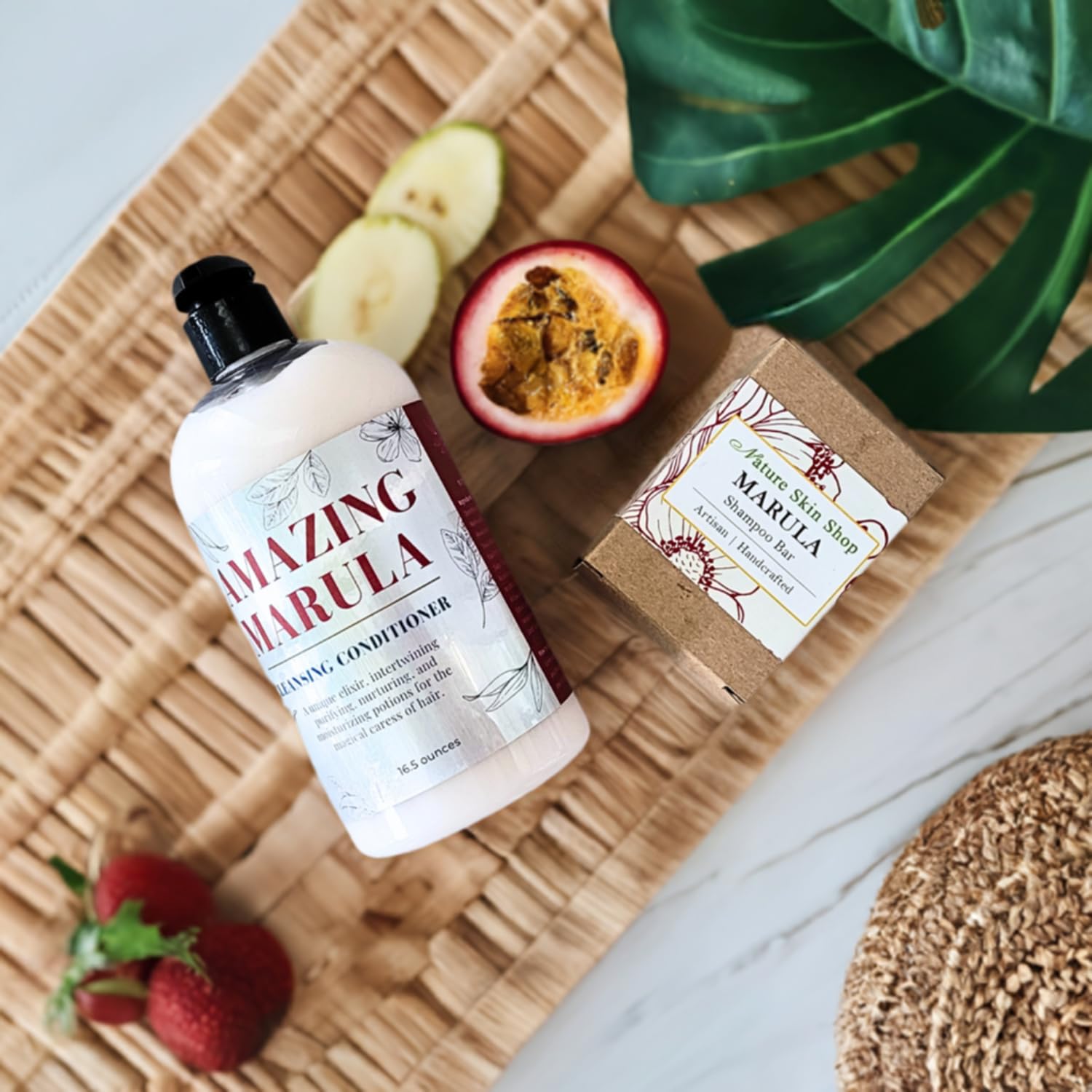 Marula Cleansing Conditioner for Damaged & Color-Treated Hair - Sulfate-Free, Moisturizing Hair Treatment (16.5 oz) | Gentle Cleansing & Deep Conditioning for Dry, Frizzy Hair - Perfect for Daily Use & Salon-Quality Results